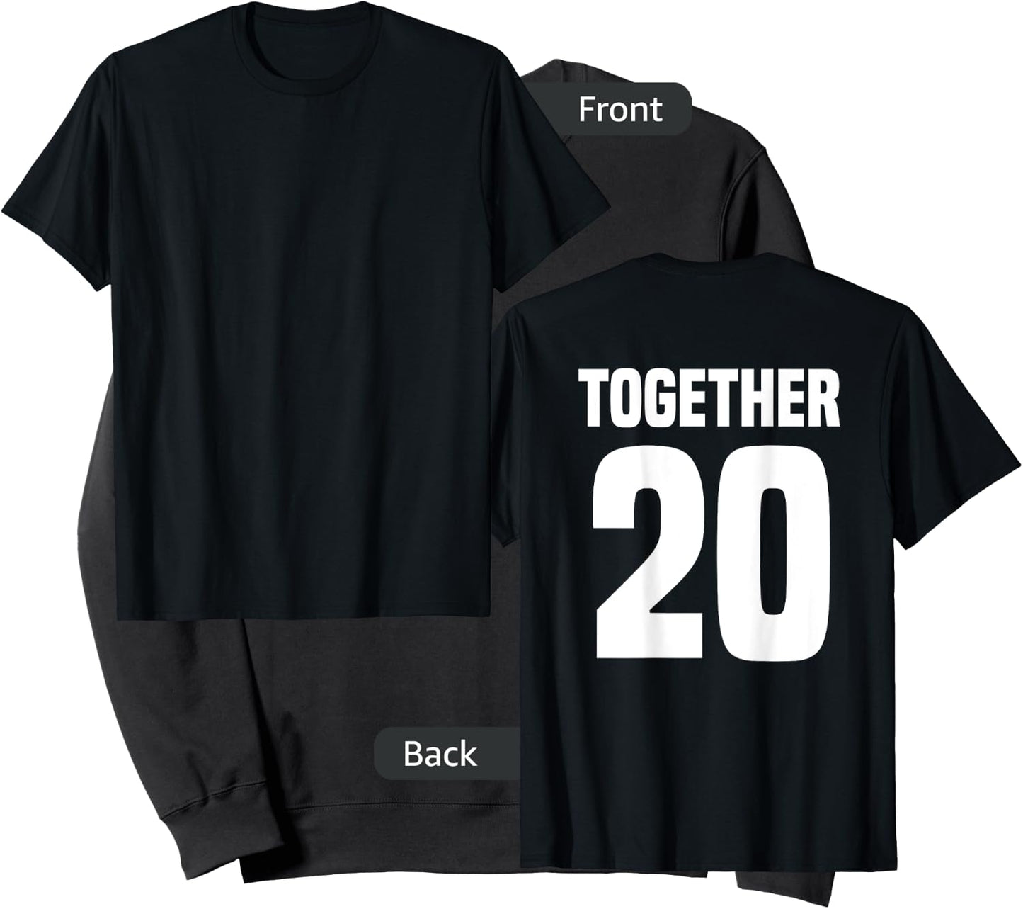 Together Since 20XX Year Couple Matching Anniversary Sweatshirt - Sweatshirt | Black