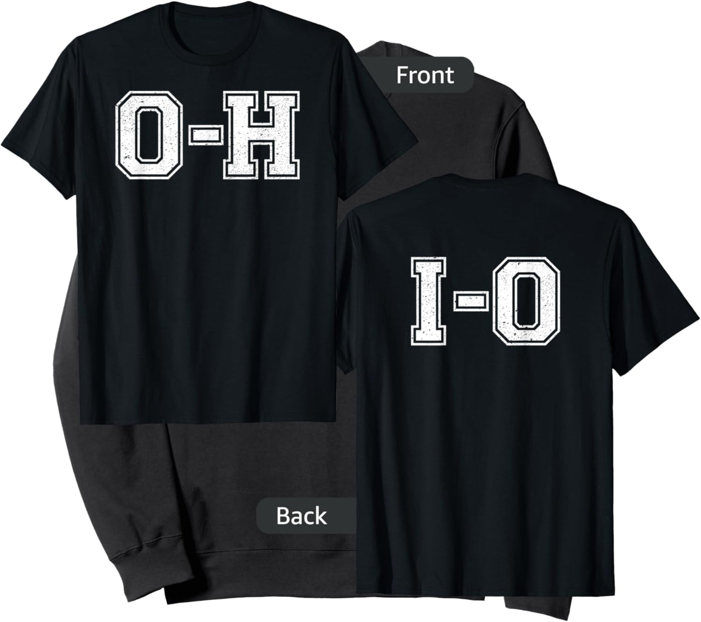 Vintage OH IO Double-sided Sweatshirt - Sweatshirt | Black