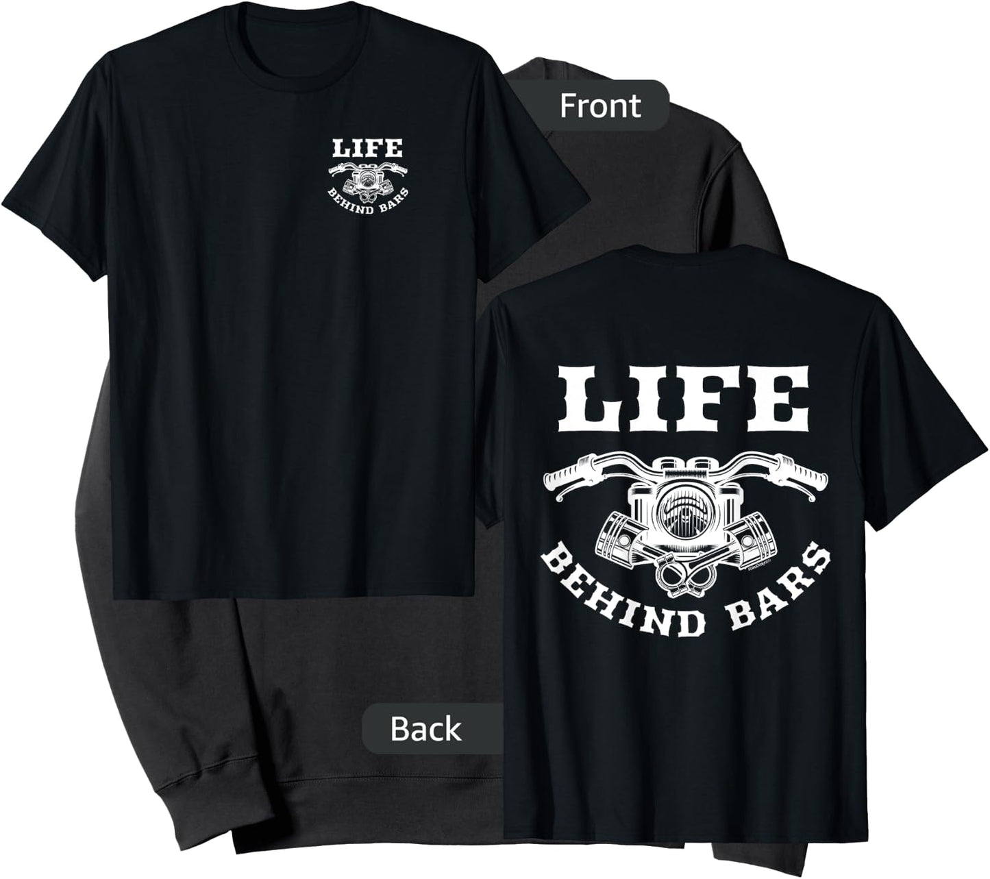 Life Behind Bars Motorcycle Biker 2 sides Sweatshirt - Sweatshirt | Black