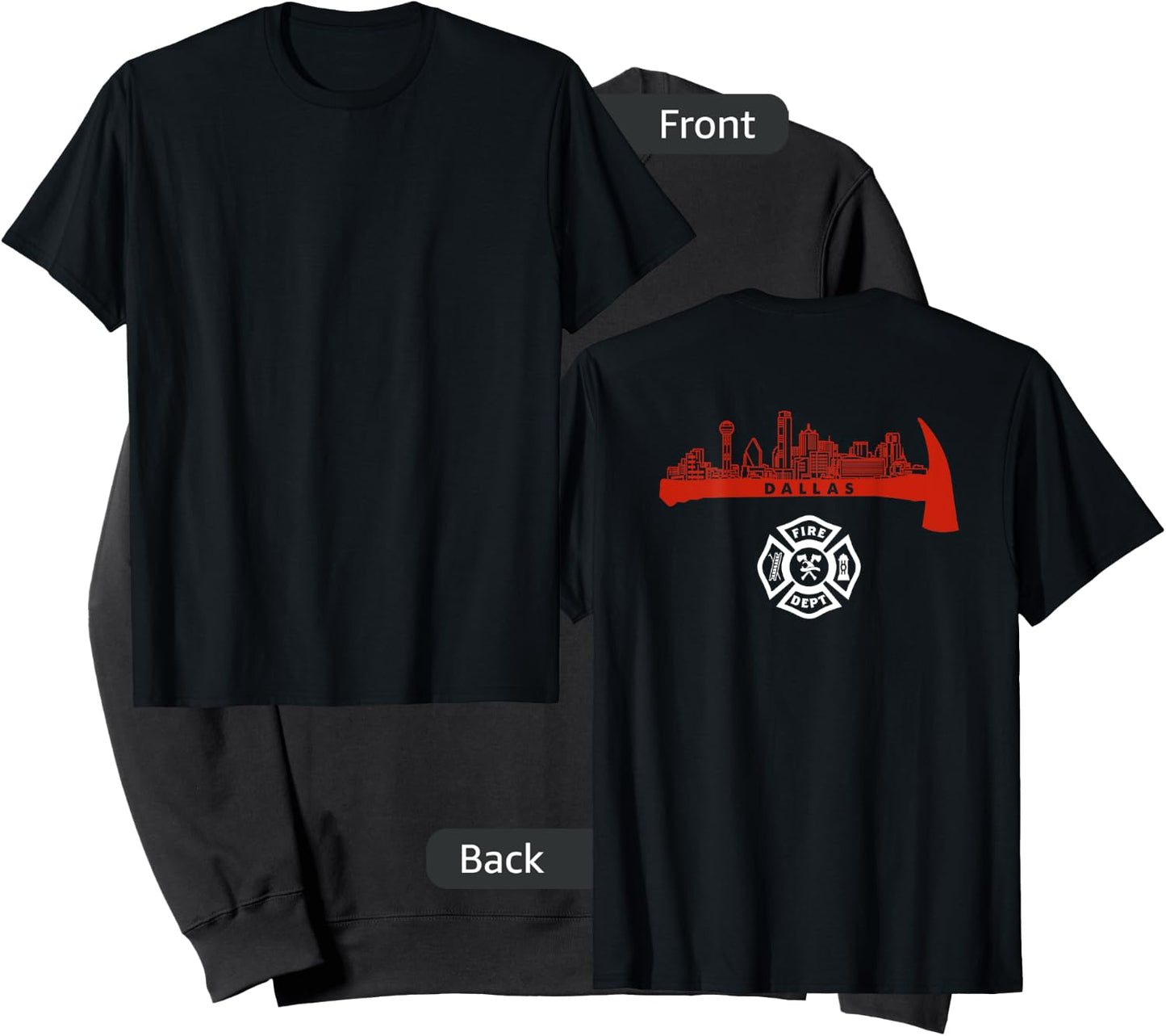 Dallas Texas Fire Rescue Department Firefighter Firemen Duty Sweatshirt - Sweatshirt | Black