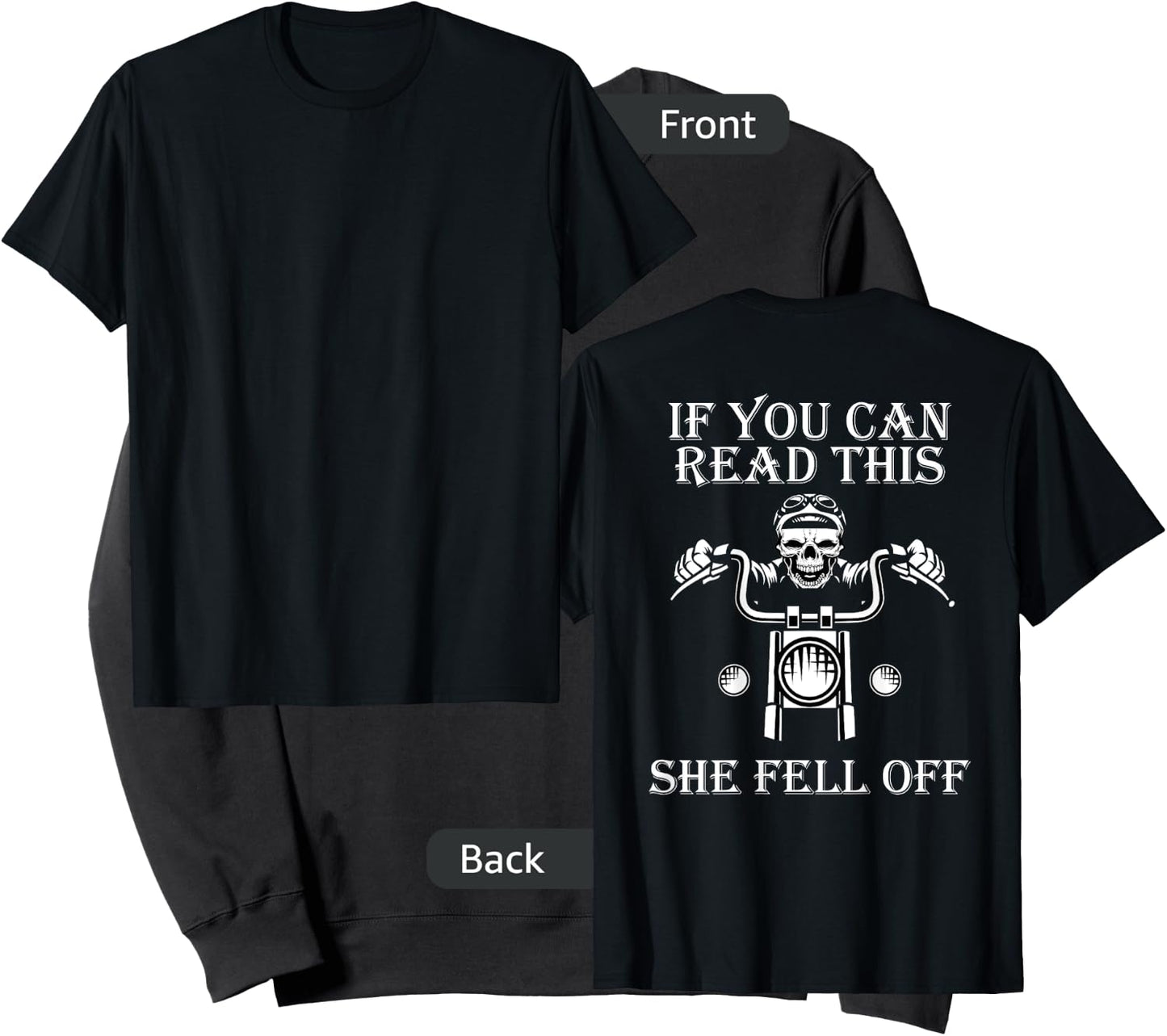 Funny If You Can Read This She Fell Off - Motorcycle Riders Sweatshirt - Sweatshirt | Black