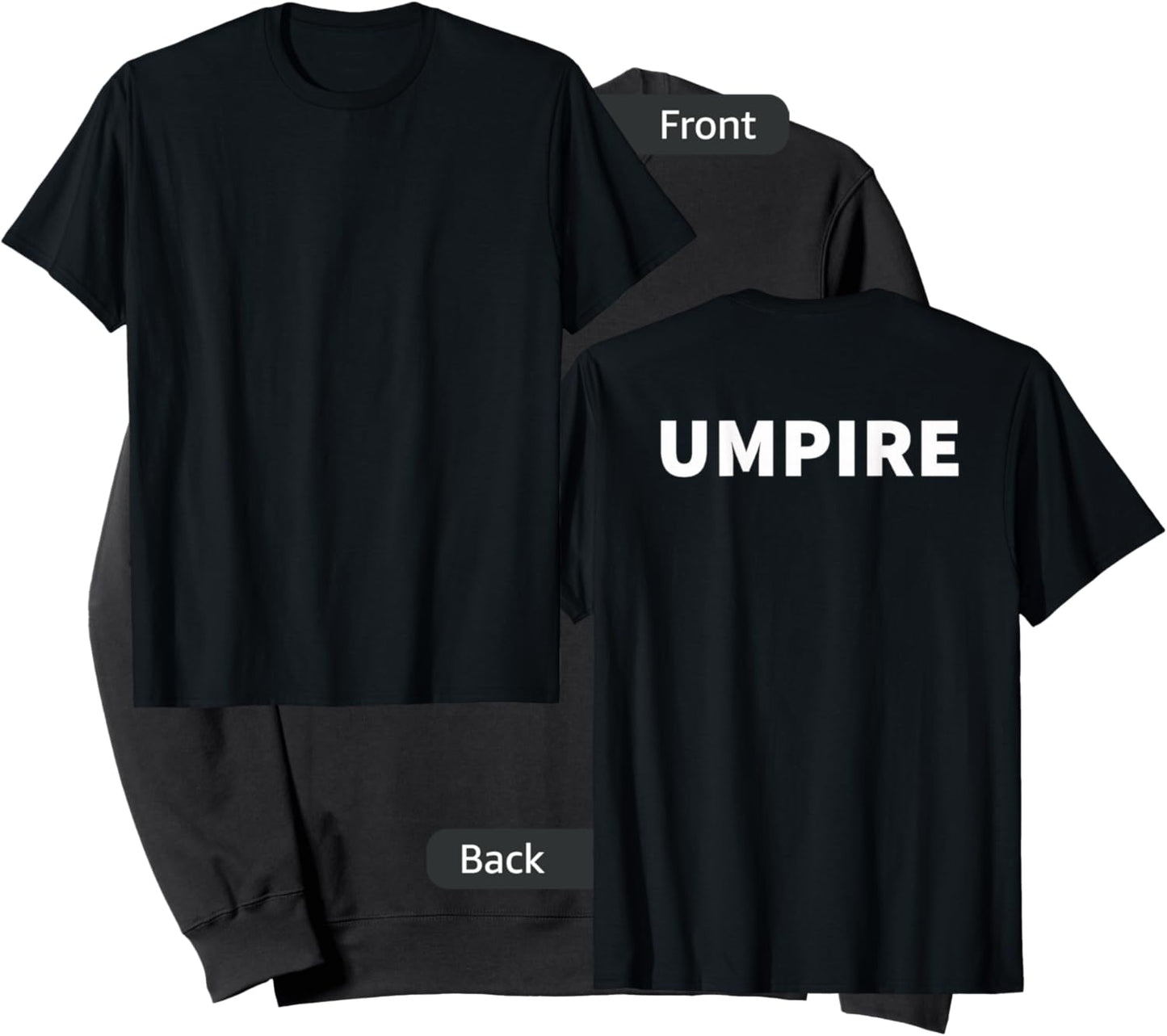 Umpire - Back Printed Sweatshirt - Sweatshirt | Black
