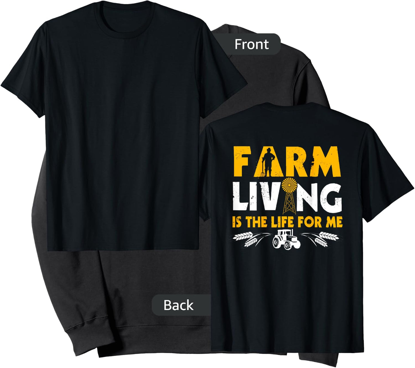 Farmer Design On Back Of Clothing Farming Sweatshirt - Sweatshirt | Black