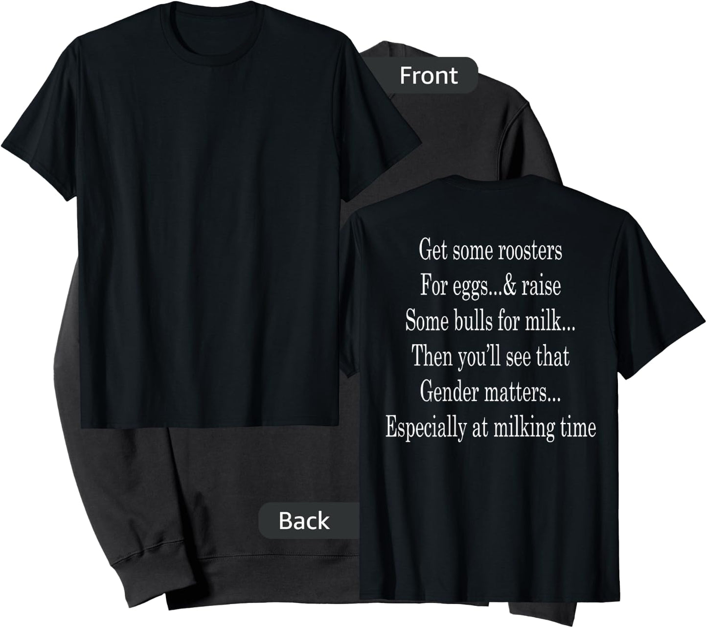 Get Some Roosters for Eggs and Raise Some Bulls (on Back) Sweatshirt - Sweatshirt | Black