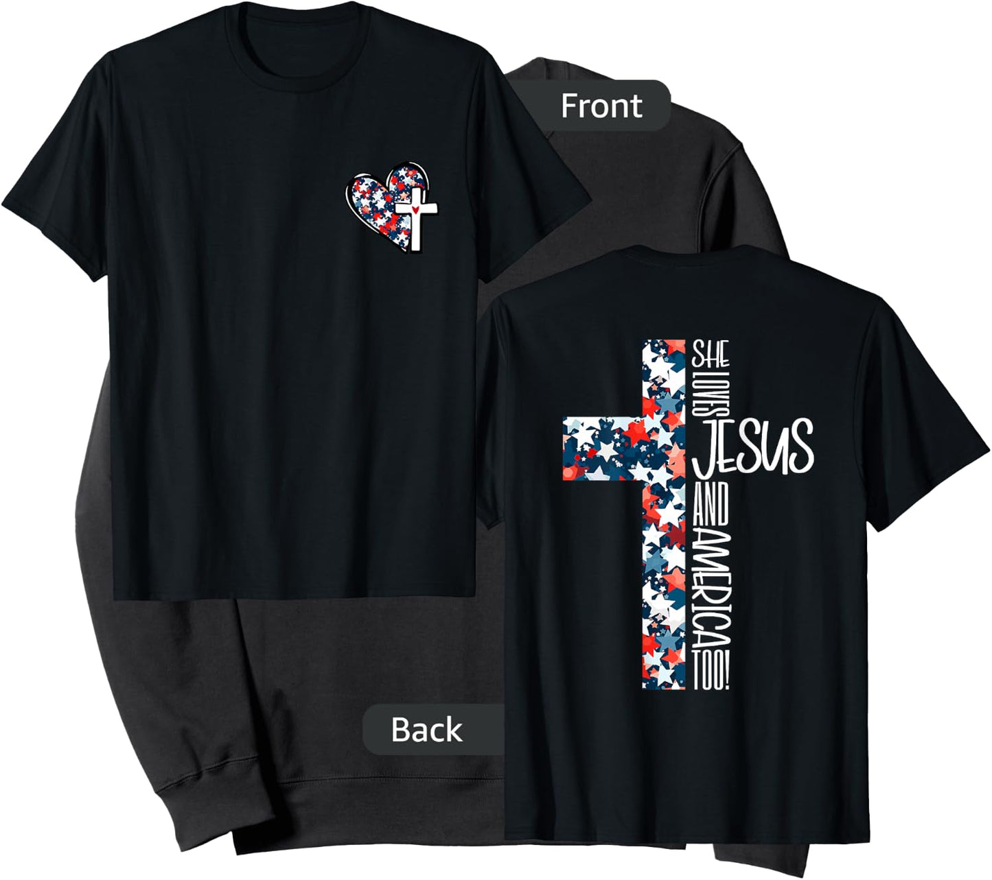 She Loves Jesus and America Too Sweatshirt - Sweatshirt | Black
