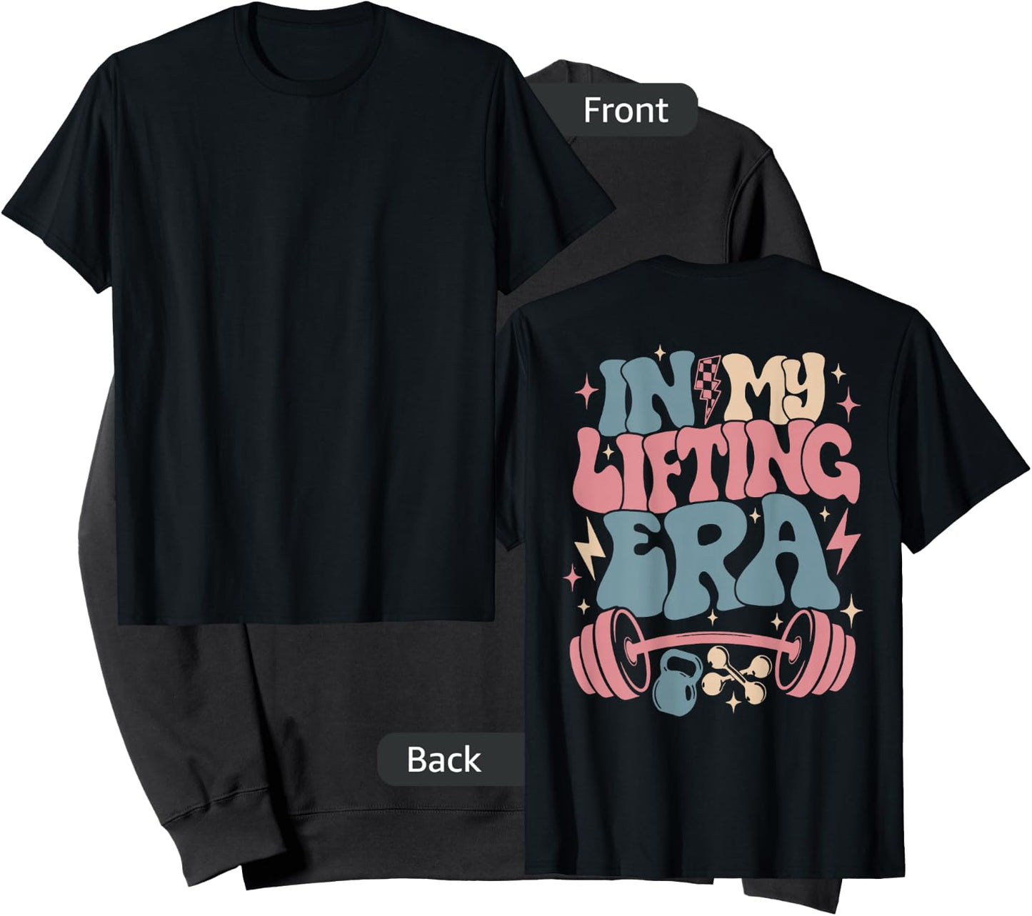 in My Lifting Era Groovy Gym Weight (On Back) Sweatshirt - Sweatshirt | Black