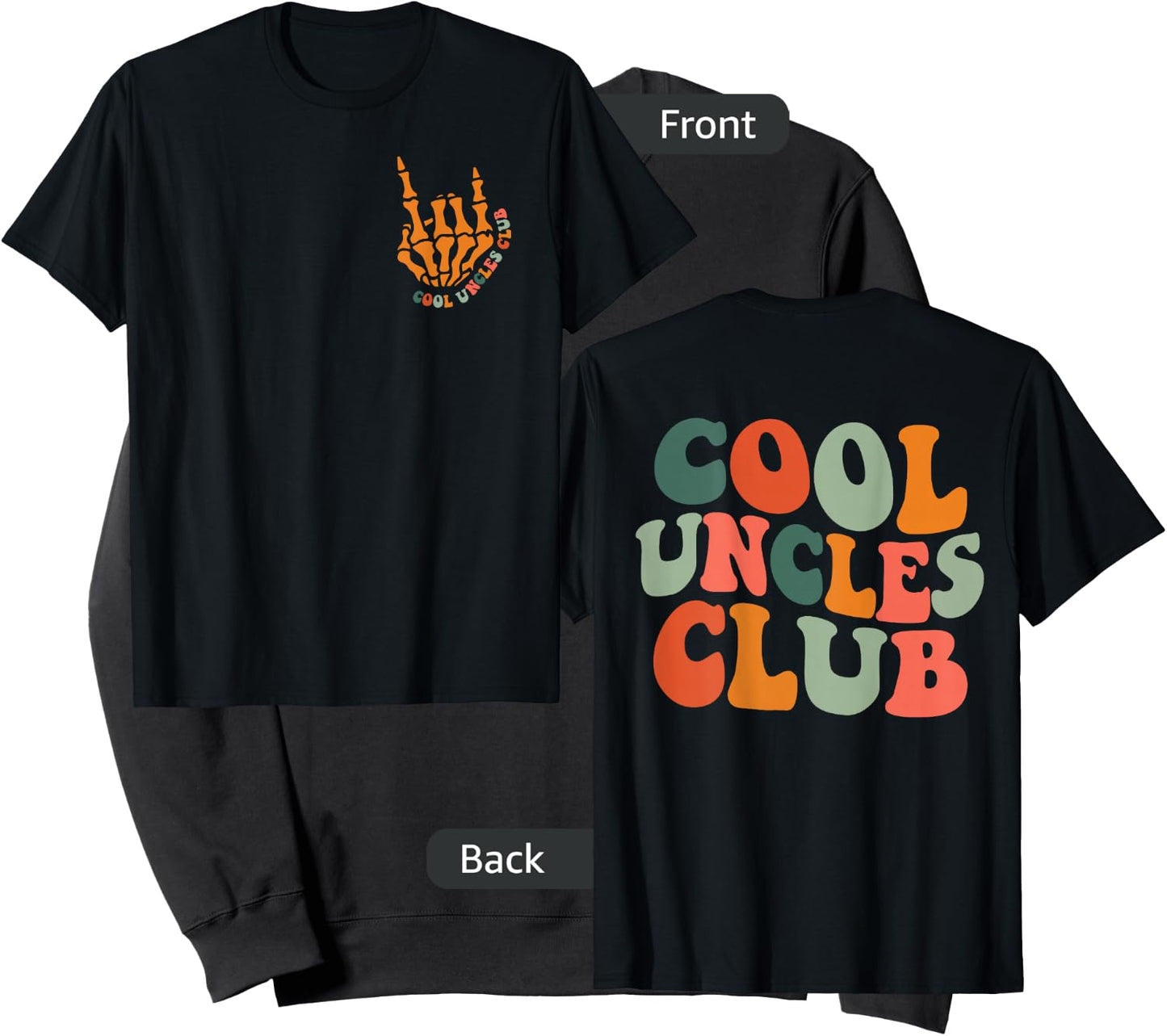 Cool Uncles Club Retro Groovy Funny New Uncle Men Sweatshirt - Sweatshirt | Black