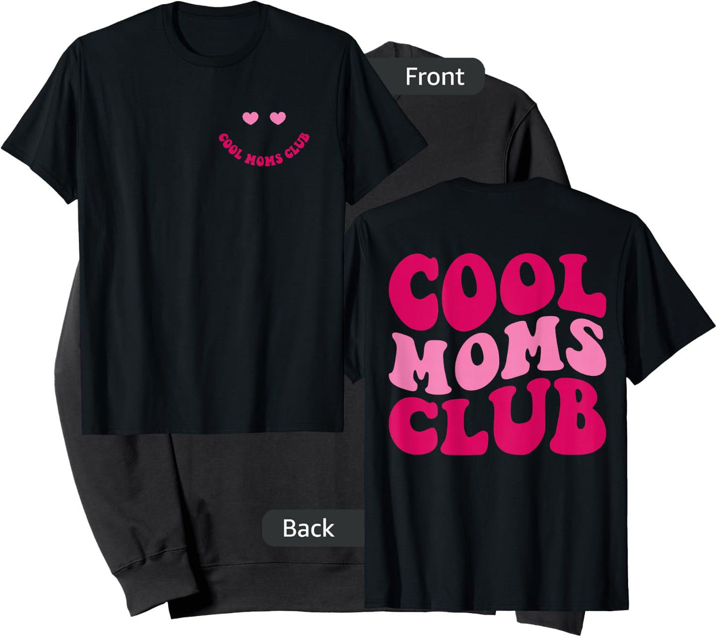 Cool Moms Club Funny Mom Saying Groovy Women Sweatshirt - Sweatshirt | Black