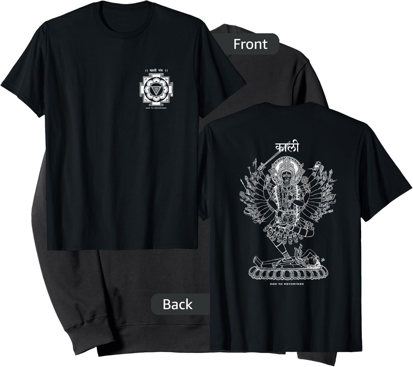 KALI Hindu Goddess, Kali Ma Yantra, Sacred Tantric Thangka Sweatshirt - Sweatshirt | Black