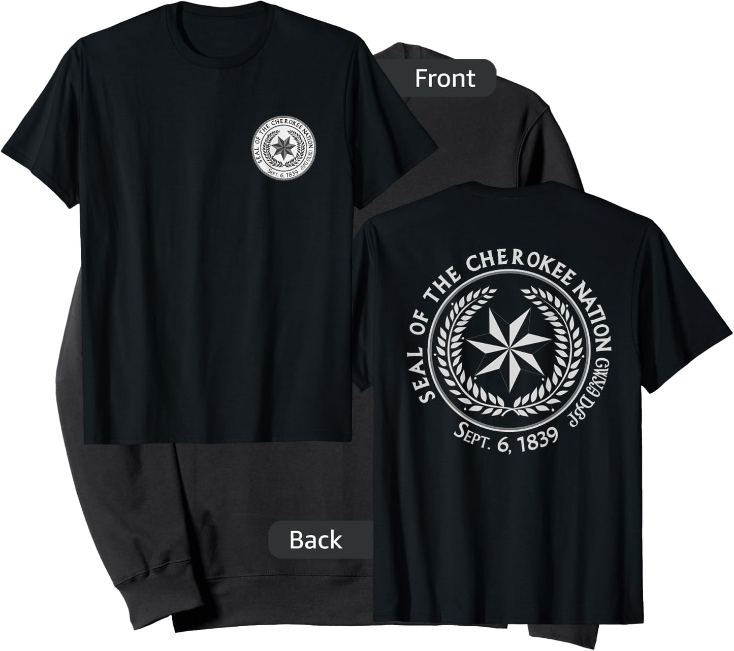 Cherokee Nation Seal Native American Indian Sweatshirt - Sweatshirt | Black