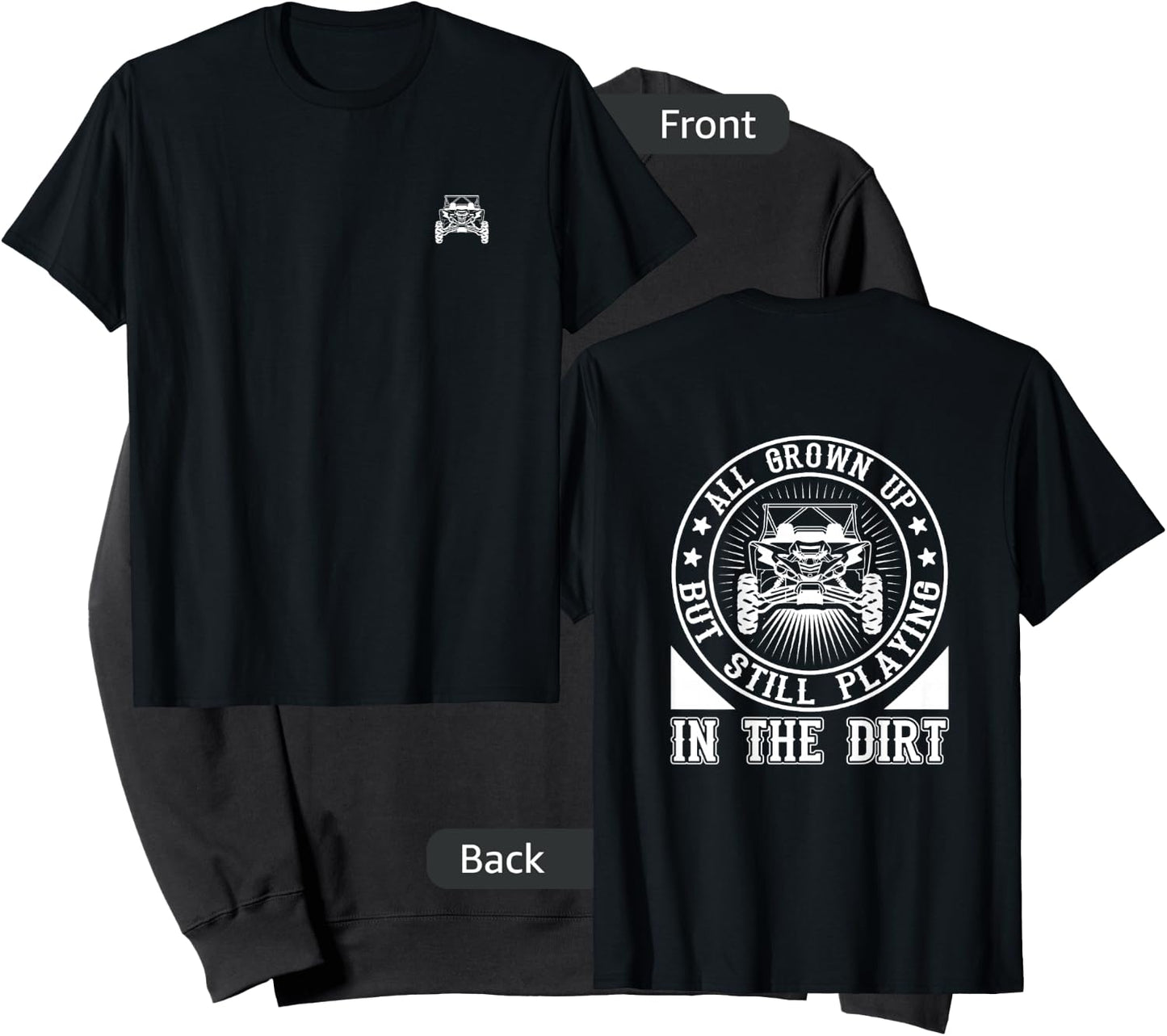 SxS UTV Playing in The Dirt 2 Sided Sweatshirt - Sweatshirt | Black