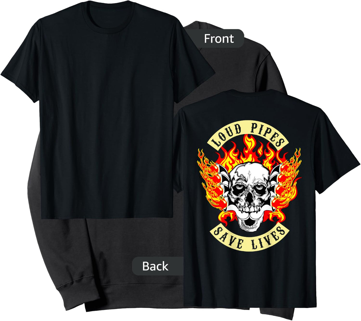 Loud Pipes Save lives Biker Christmas Gift Shirt Sweatshirt - Sweatshirt | Black