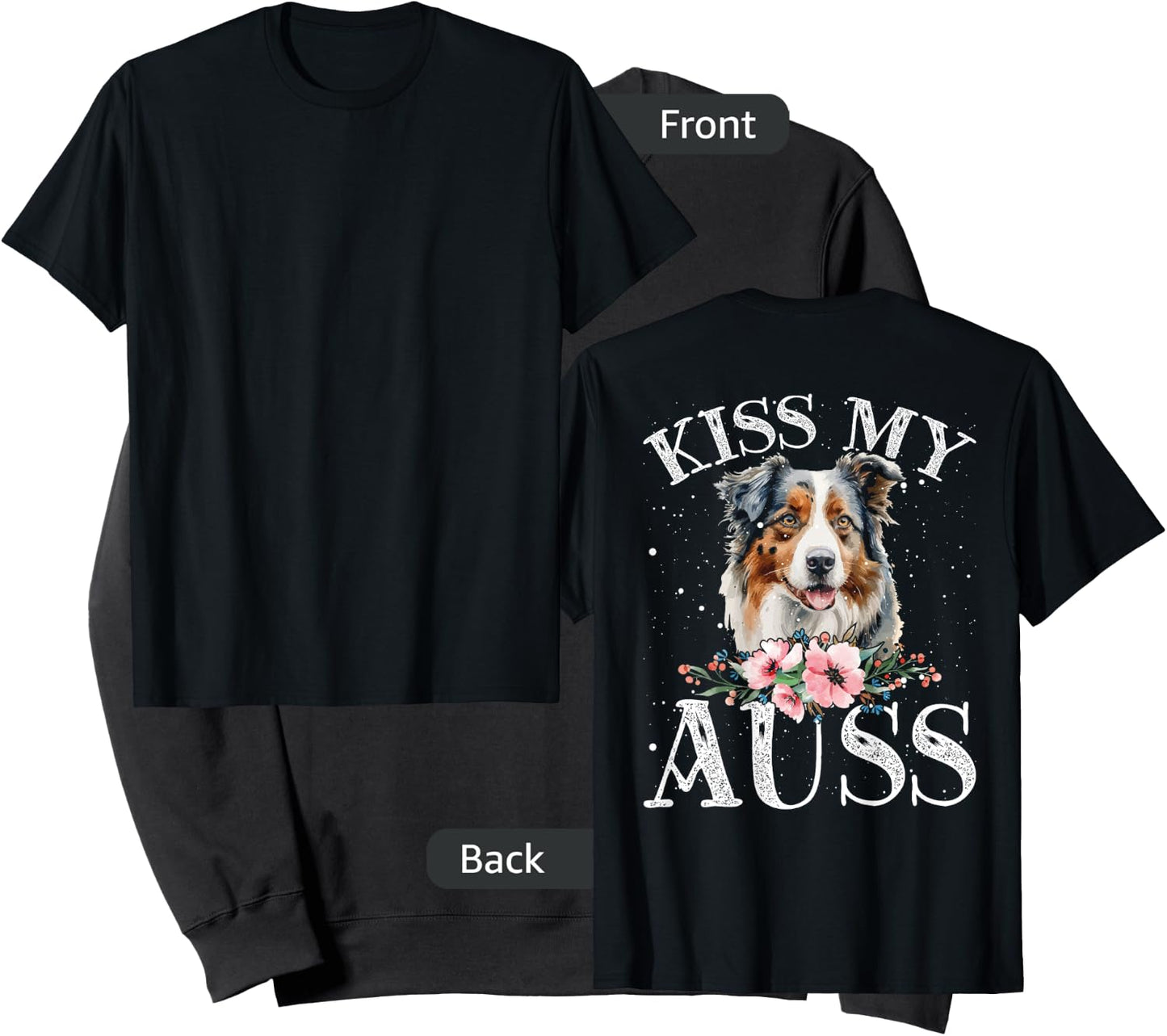 Kiss My Auss Backprint Aussie Sweatshirt - Sweatshirt | Black