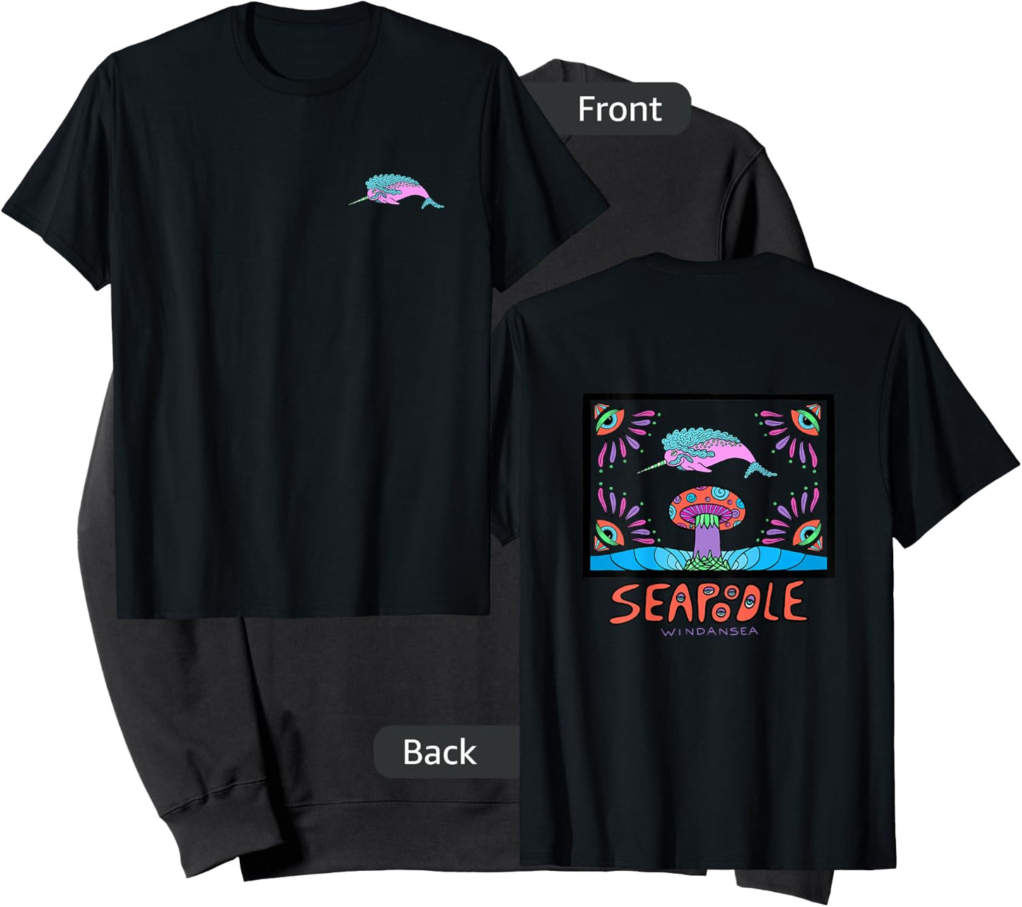 Seapoodle Narwhal Sweatshirt - Sweatshirt | Black