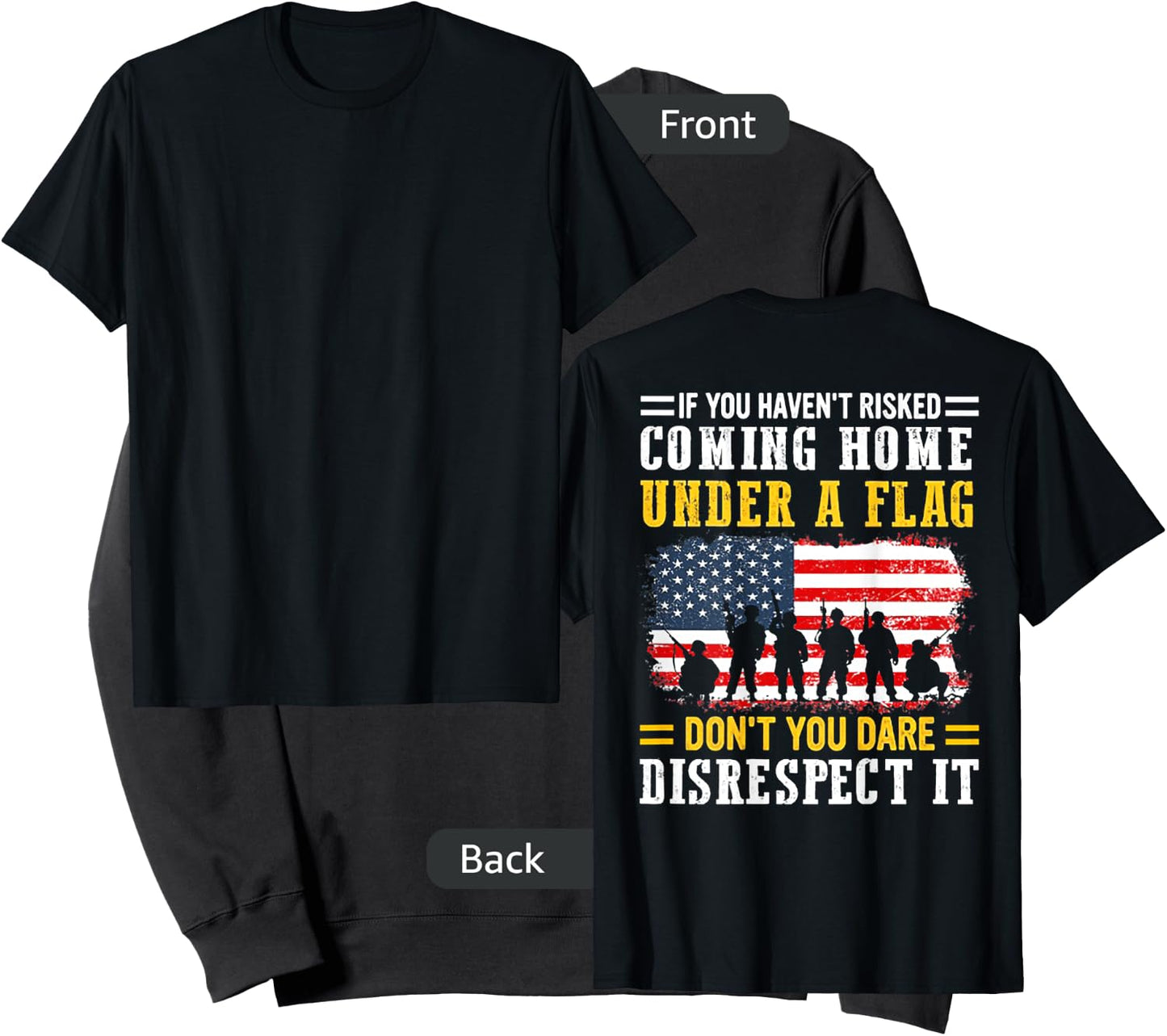 If You Haven't Risked Coming Home Under A Flag (on back) Sweatshirt - Sweatshirt | Black