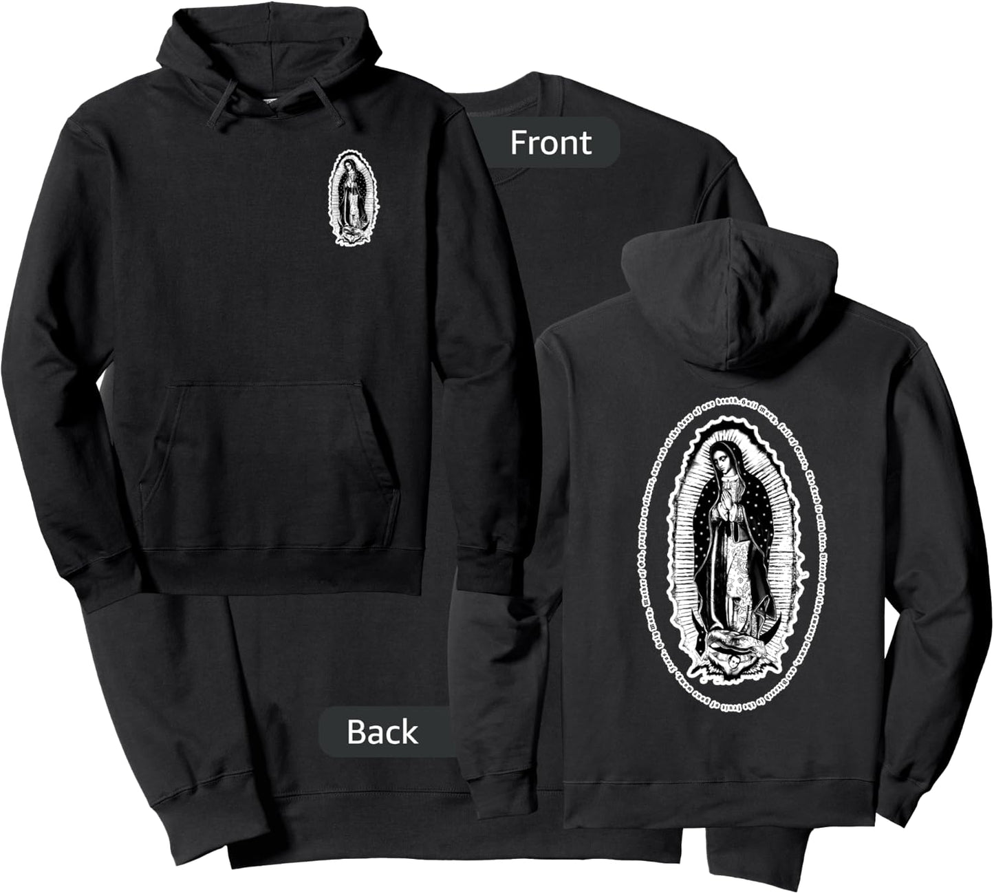 Hail Mary, Virgen de Guadalupe Sweatshirt - Sweatshirt | Black