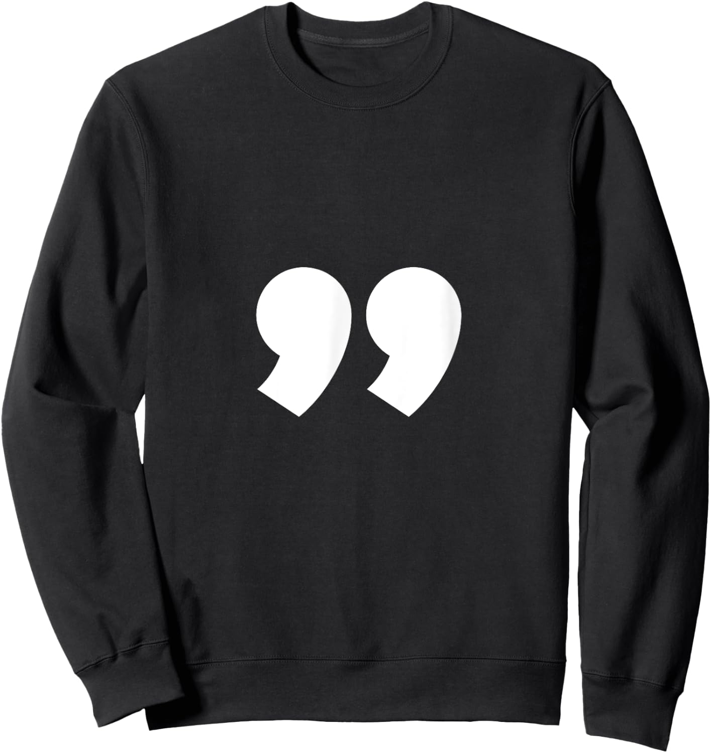 Alphabet Punctuation Quotation Mark Sweatshirt - Sweatshirt | Black