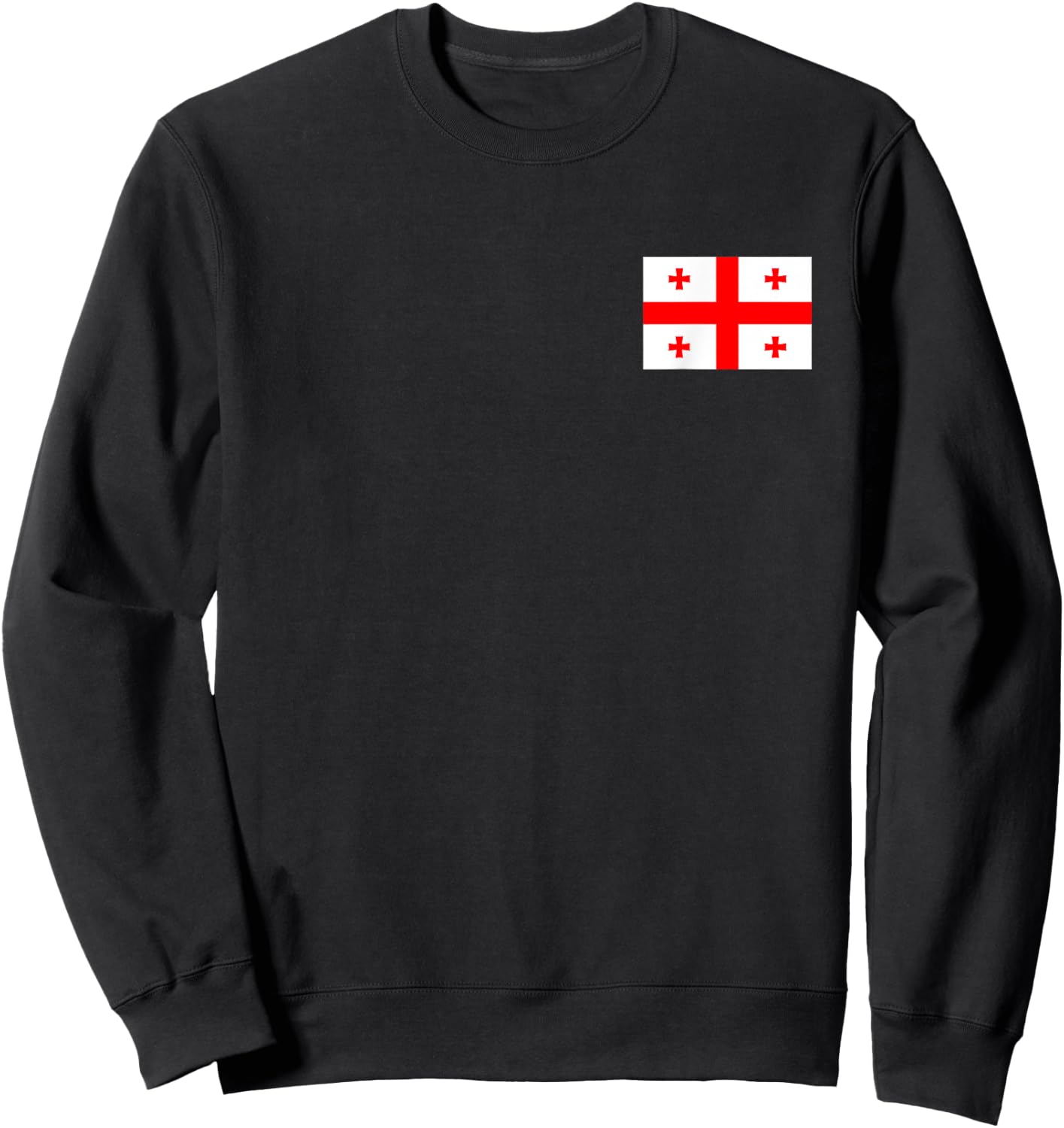 Georgia National Flag Country Tbilisi Coat of Arms Sweatshirt - Sweatshirt | Black