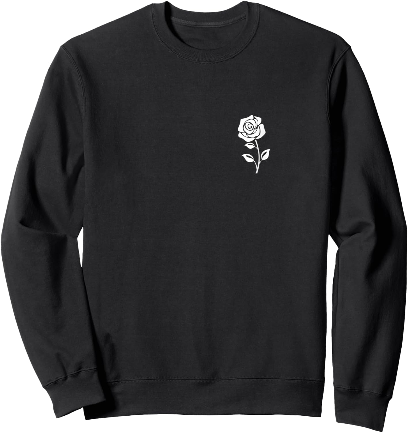 Lonely Rose Aesthetic Lover Boy Moon Child Dreamer Artsy Sweatshirt - Sweatshirt | Black