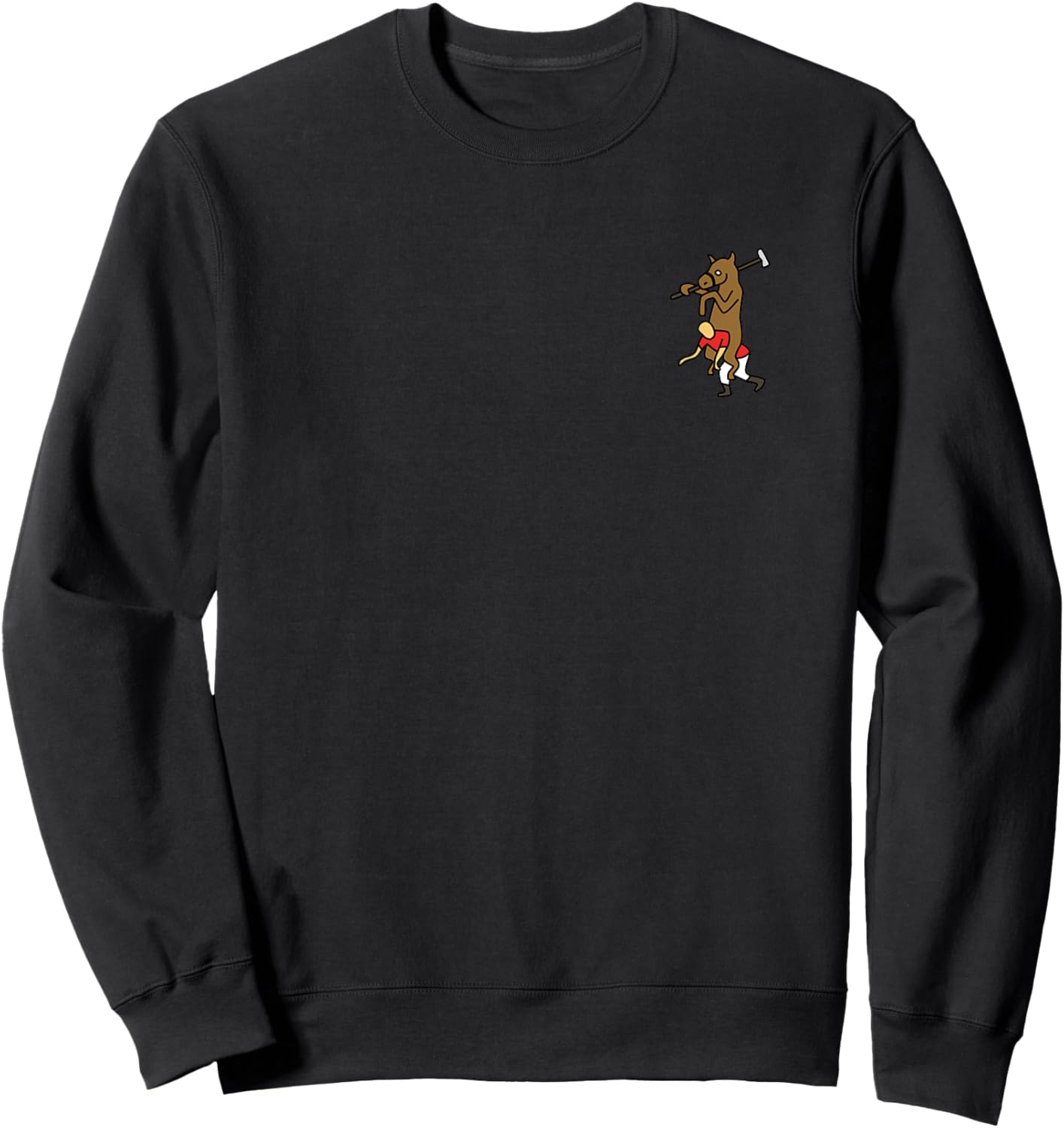 Horse riding Man Polo Sweatshirt - Sweatshirt | Black