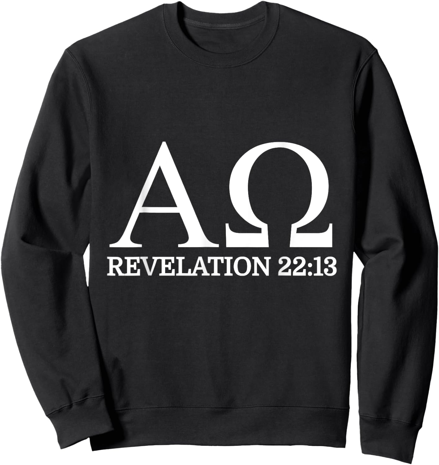 Revelation 22:13 Alpha Omega Bible Christian Sweatshirt - Sweatshirt | Black