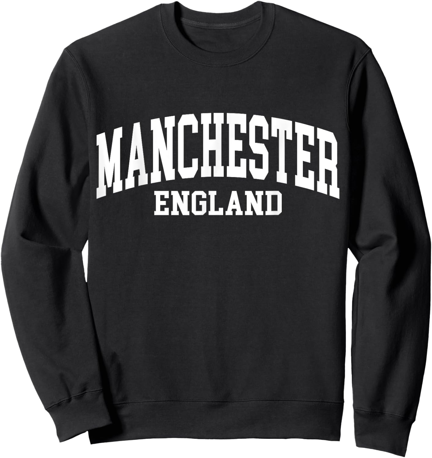 Manchester England England College Writing Fan , black, s Sweatshirt - Sweatshirt | Black