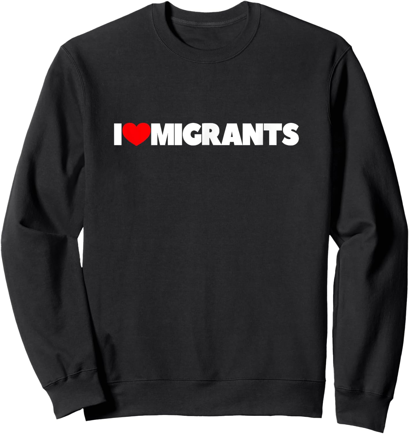I Love (Herz) Migranten Sweatshirt - Sweatshirt | Black