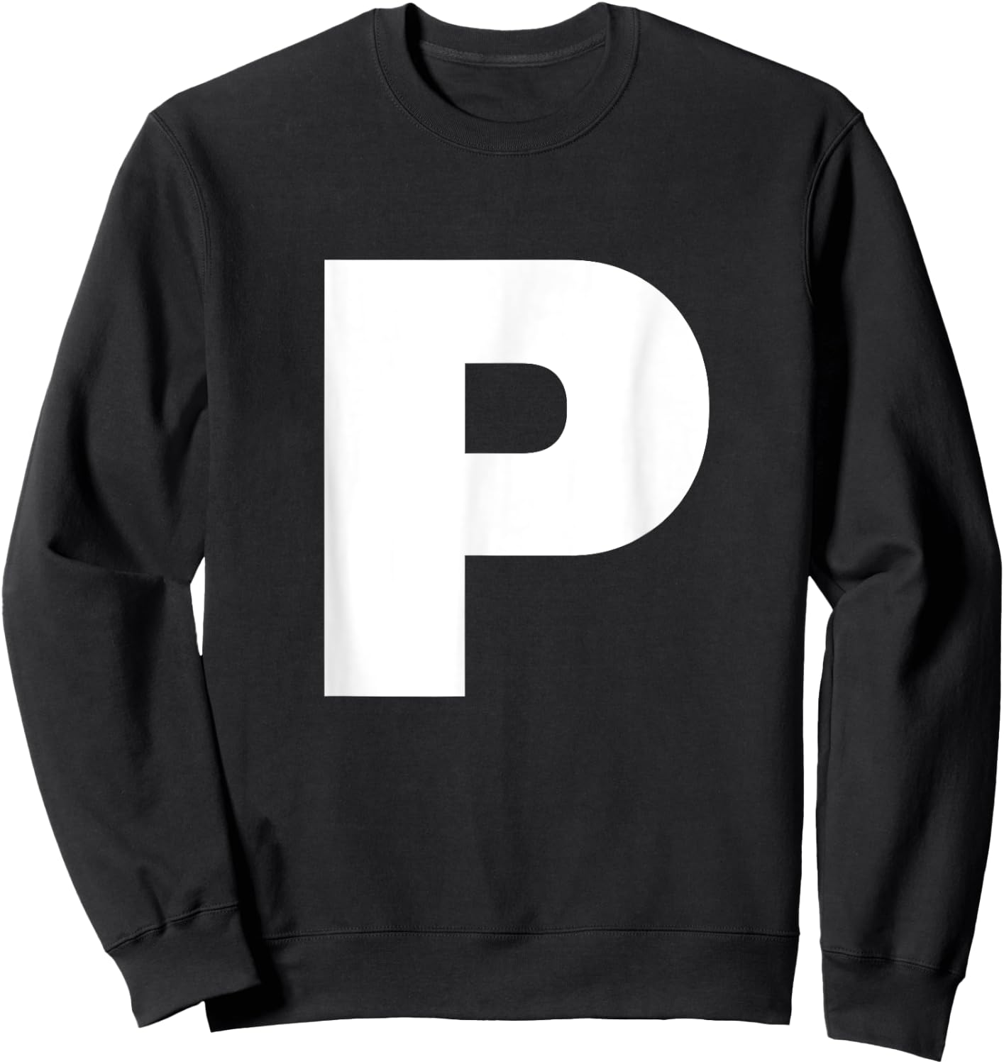 Bold Letter P - Alphabet Characters Big Font Capital Letters Sweatshirt - Sweatshirt | Black