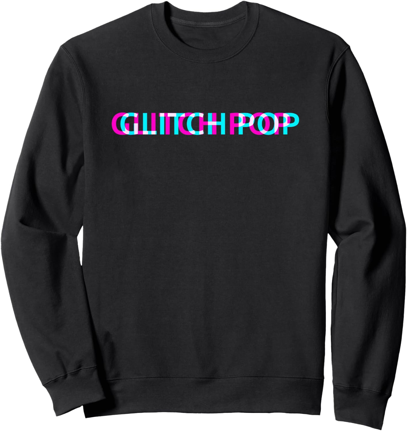 Glitch Pop Music Genre Glitch Art Festival Outfit Sweatshirt - Sweatshirt | Black