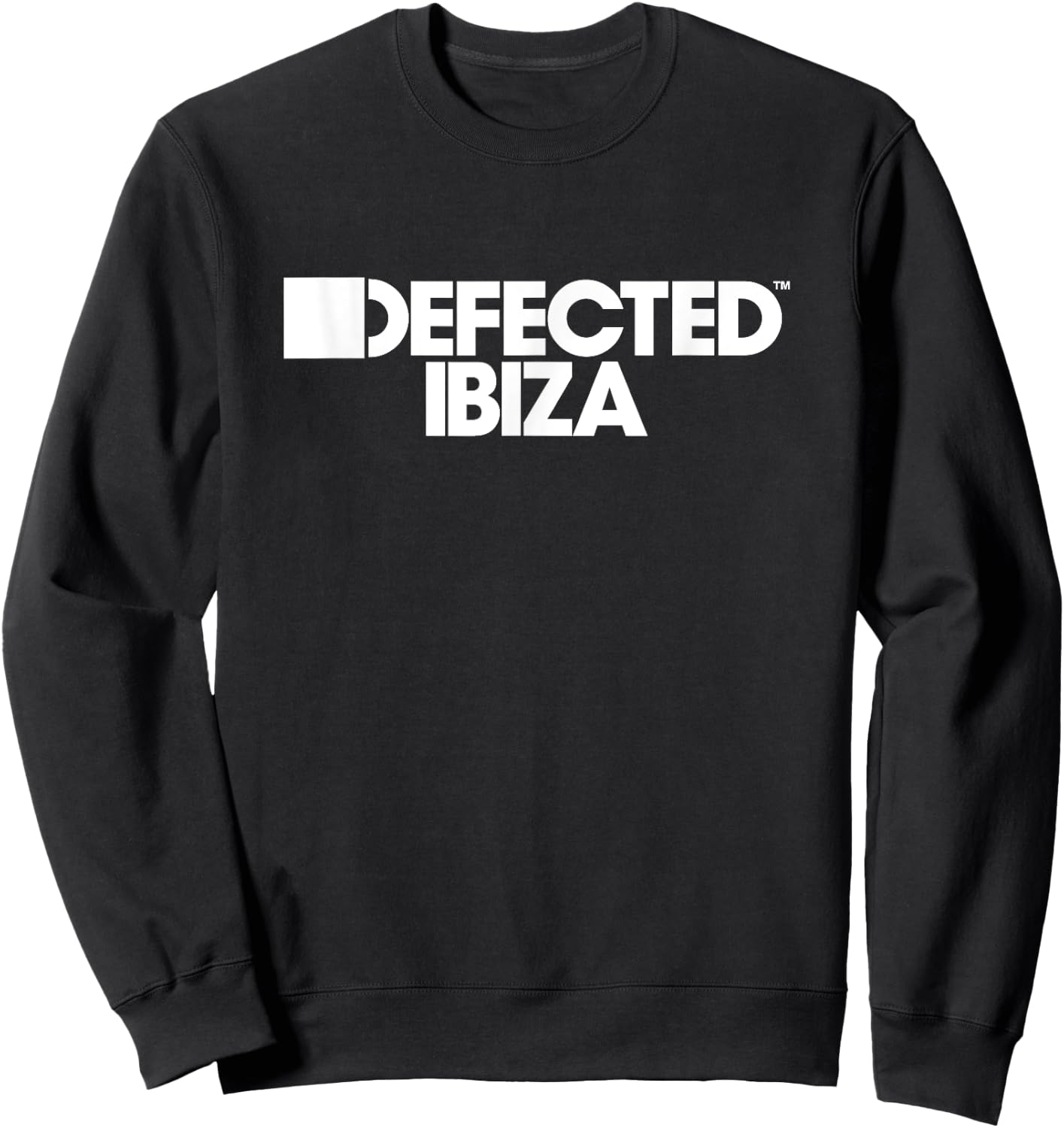 Defekter weißer Ibiza-Druck Sweatshirt - Sweatshirt | Black