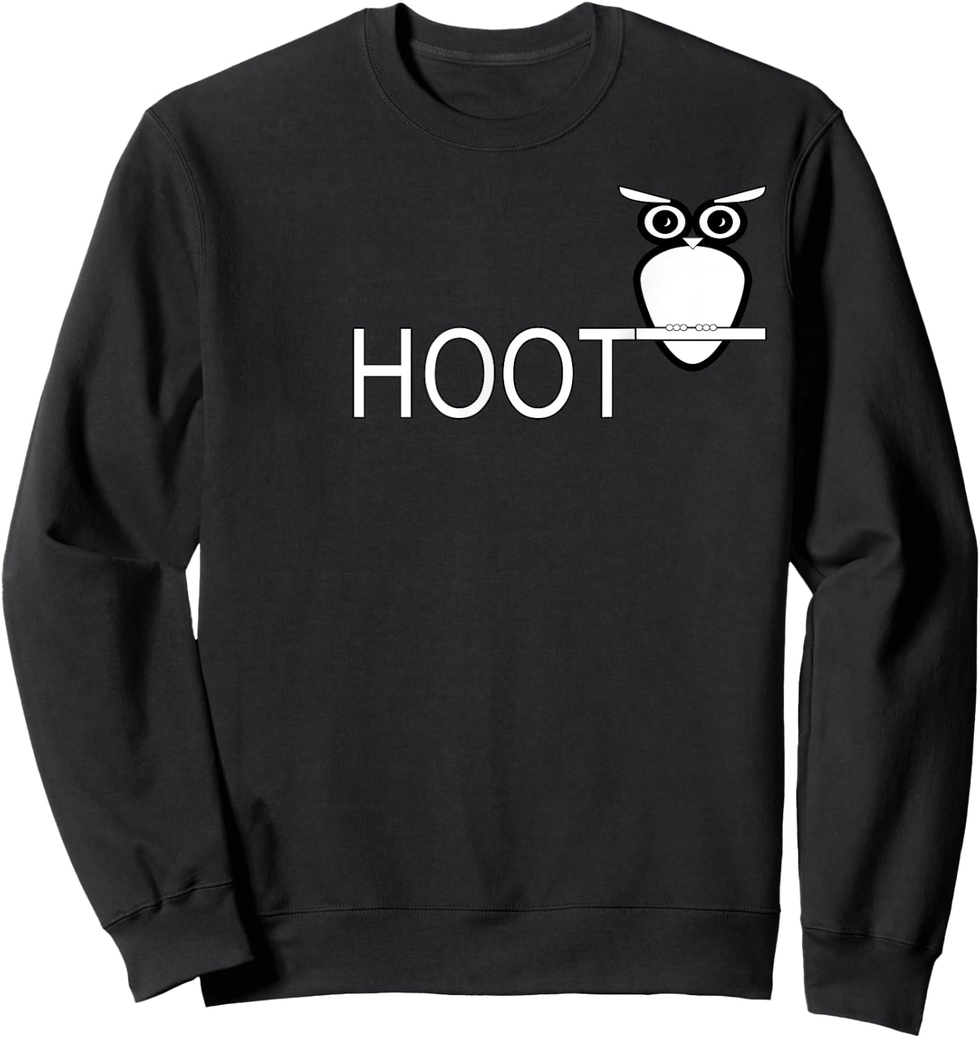 Owl Design With A Hoot Sweatshirt - Sweatshirt | Black