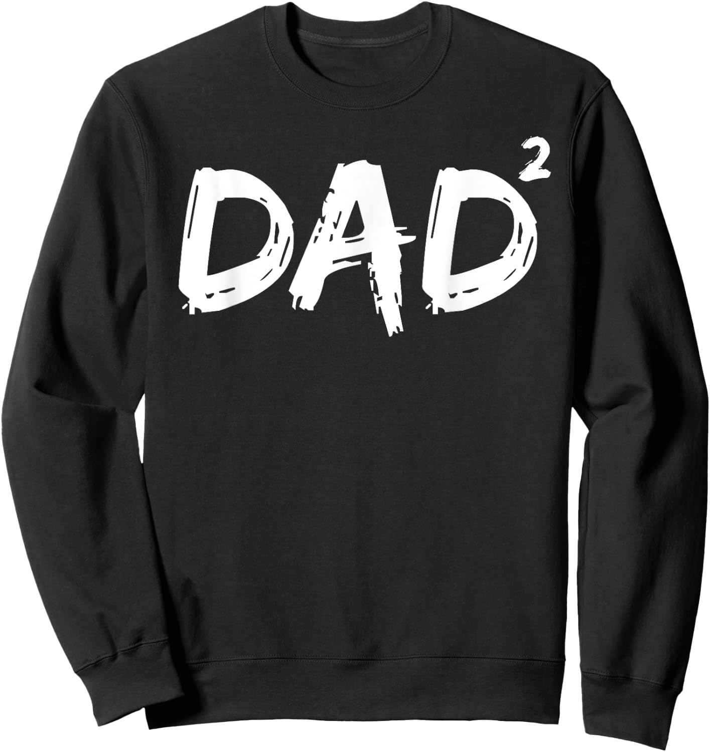 Funny Dad of Two Gift Twins Daddy Math Joke Dad Squared Sweatshirt - Sweatshirt | Black