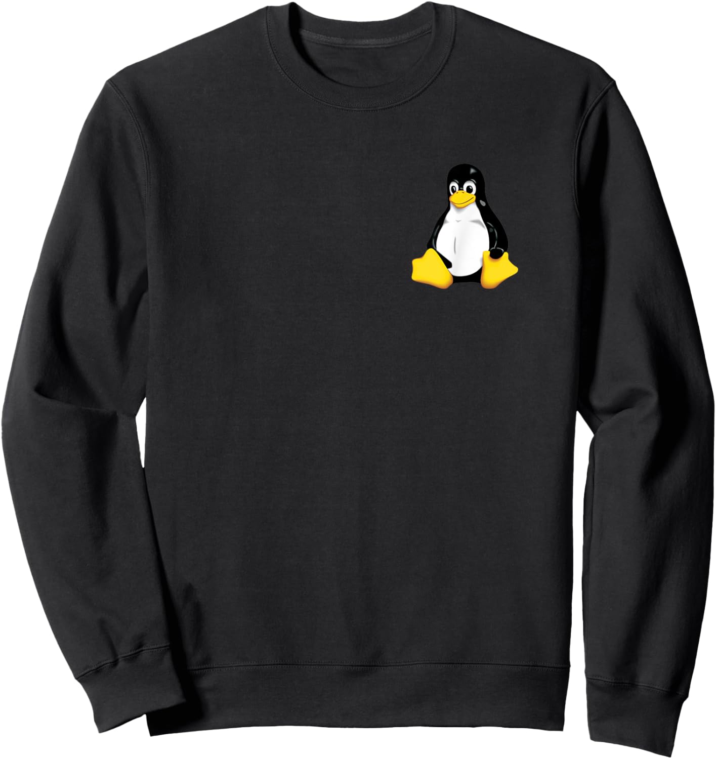 Linux t shirt penguin tux simple clean logo. Sweatshirt - Sweatshirt | Black