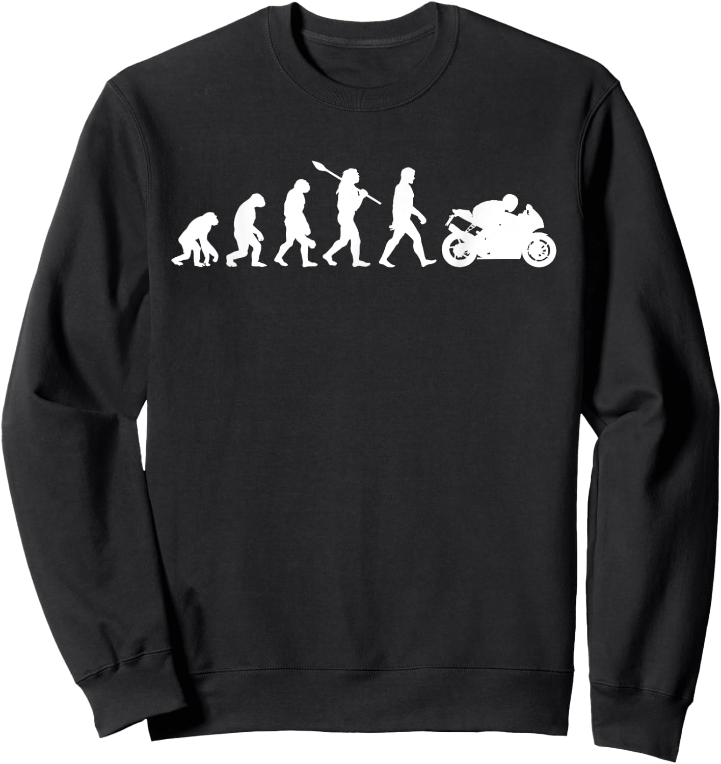 Motorcycle Evolution Cool Design For Motorcyclist And Biker Sweatshirt - Sweatshirt | Black