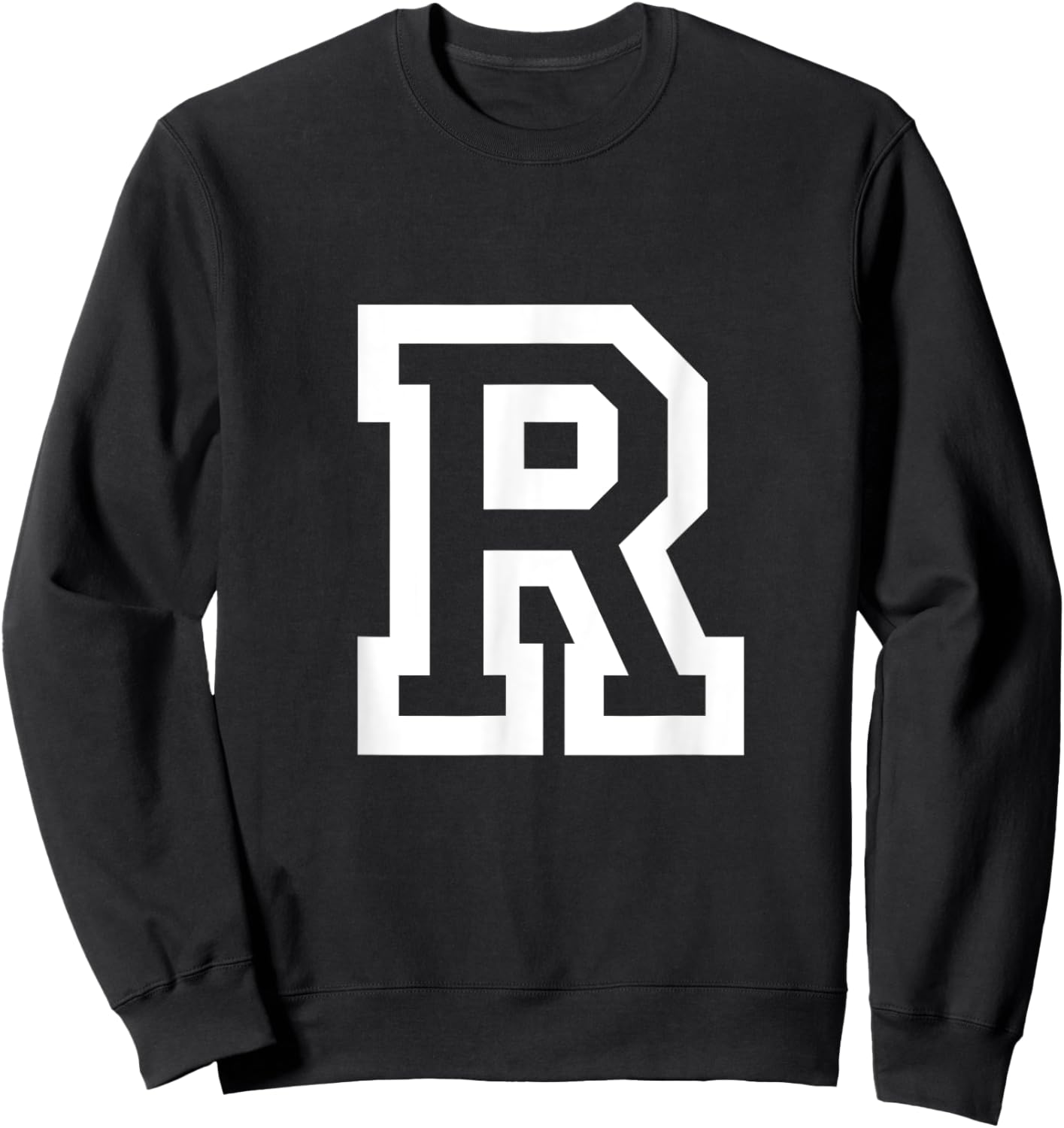 Letter R Sweatshirt - Sweatshirt | Black