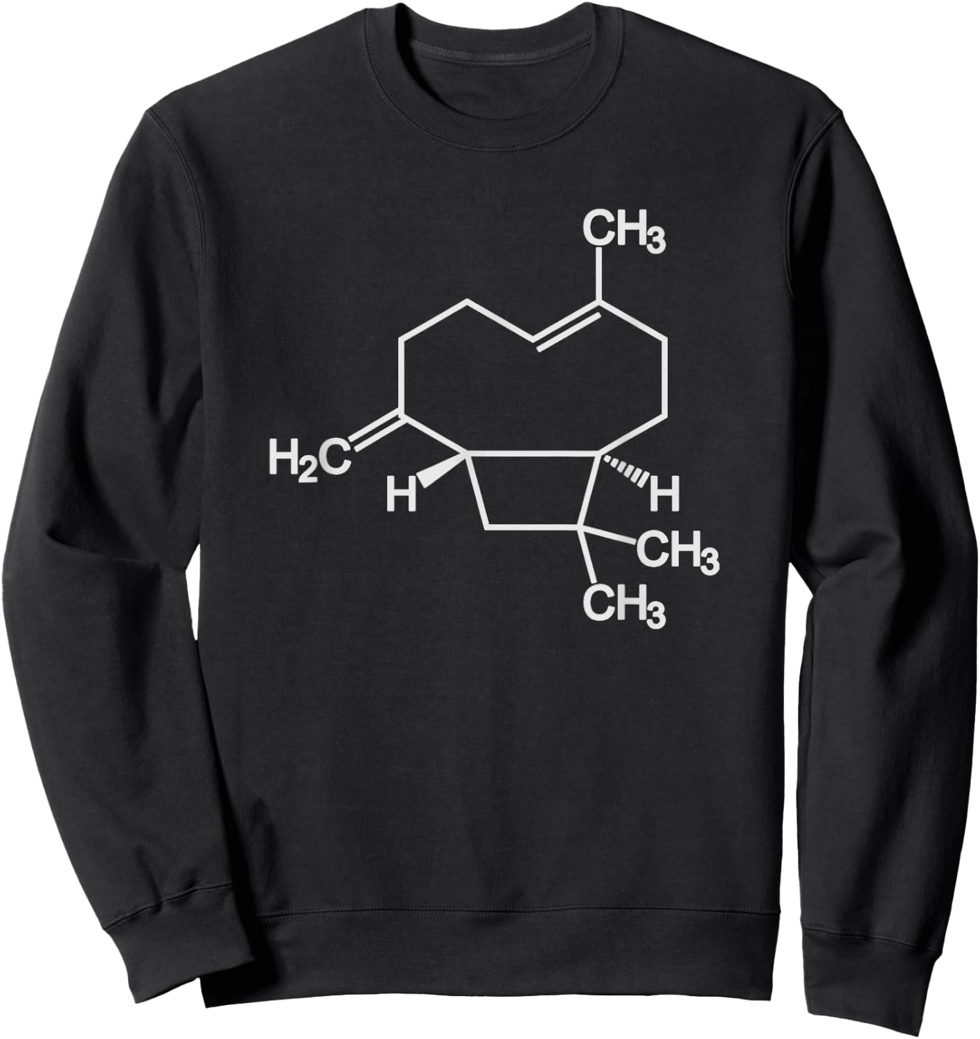 Caryophyllene Cannabis Terpene Molecule Subtle Stoner Shirt Sweatshirt - Sweatshirt | Black