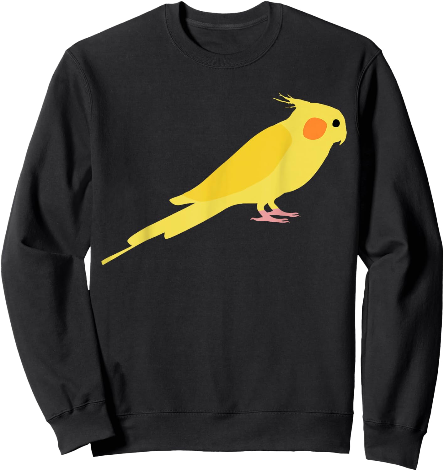 Cute Yellow Cockatiel Tropical Bird Sweatshirt - Sweatshirt | Black