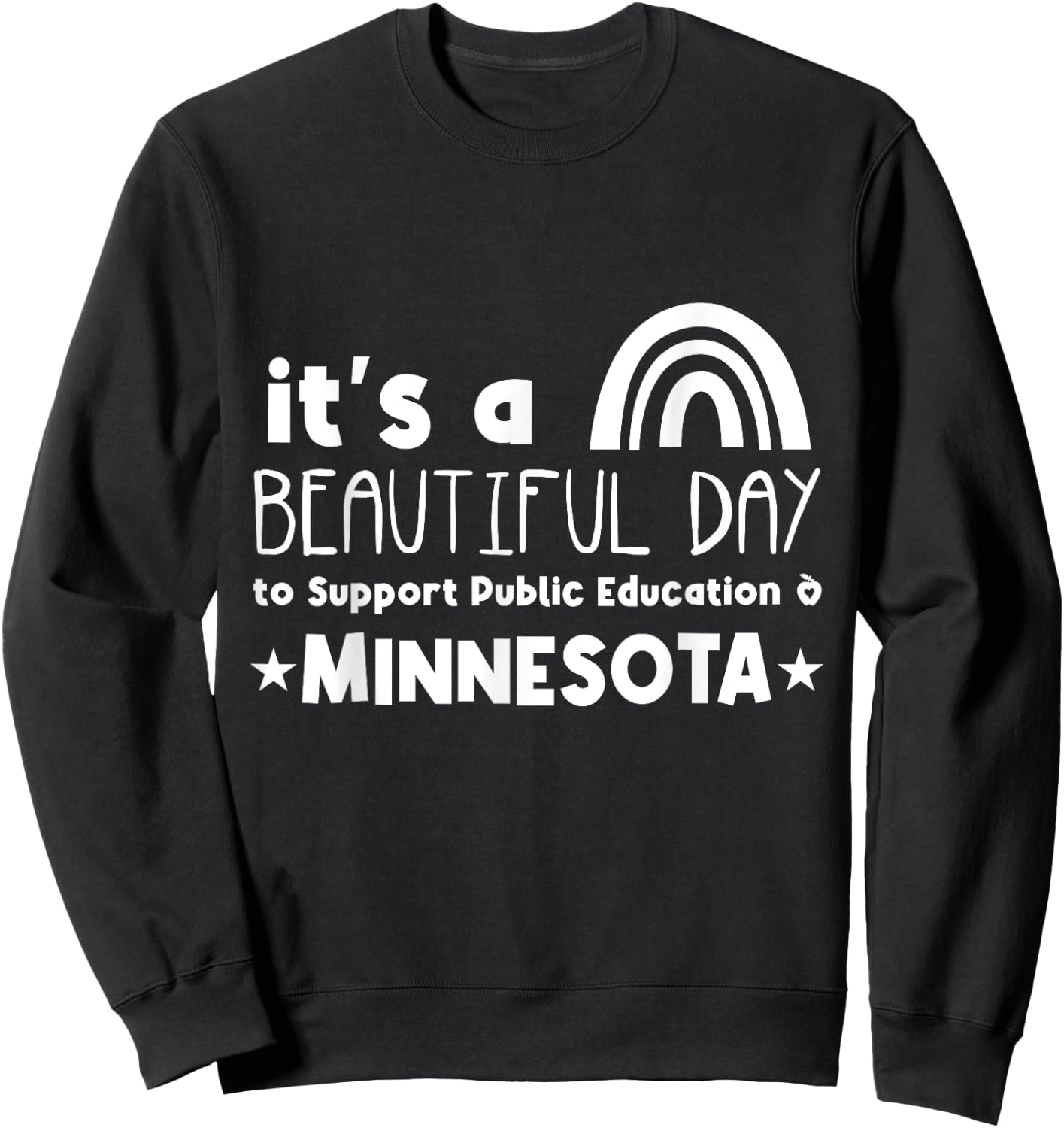 Support Public Education Teacher Red for Ed Minnesota Women Kids Sweatshirt - Sweatshirt | Black