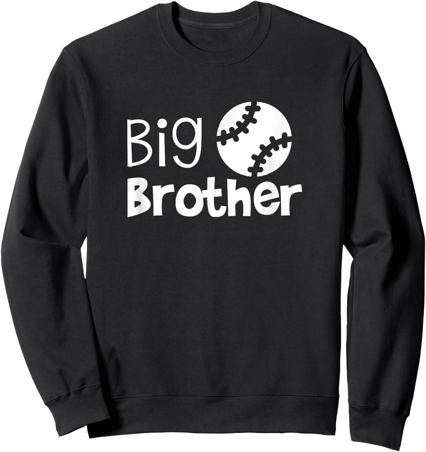 Big Brother Shirt - Baseball for Big Brother Toddler Sweatshirt - Sweatshirt | Black