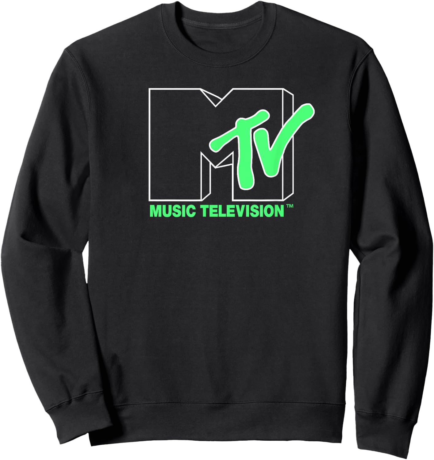 MTV Space Walk Front Back Logo , black Sweatshirt - Sweatshirt | Black