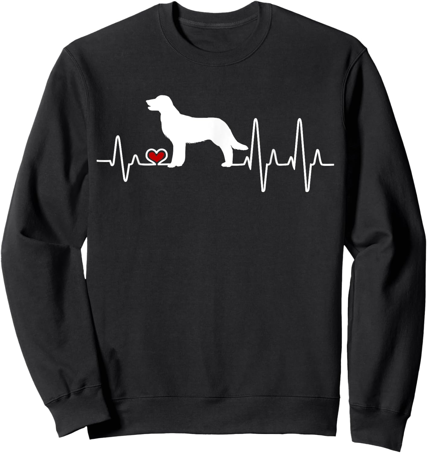 Golden Retriever Dog Heartbeat Pulse Men Women Kids Sweatshirt - Sweatshirt | Black