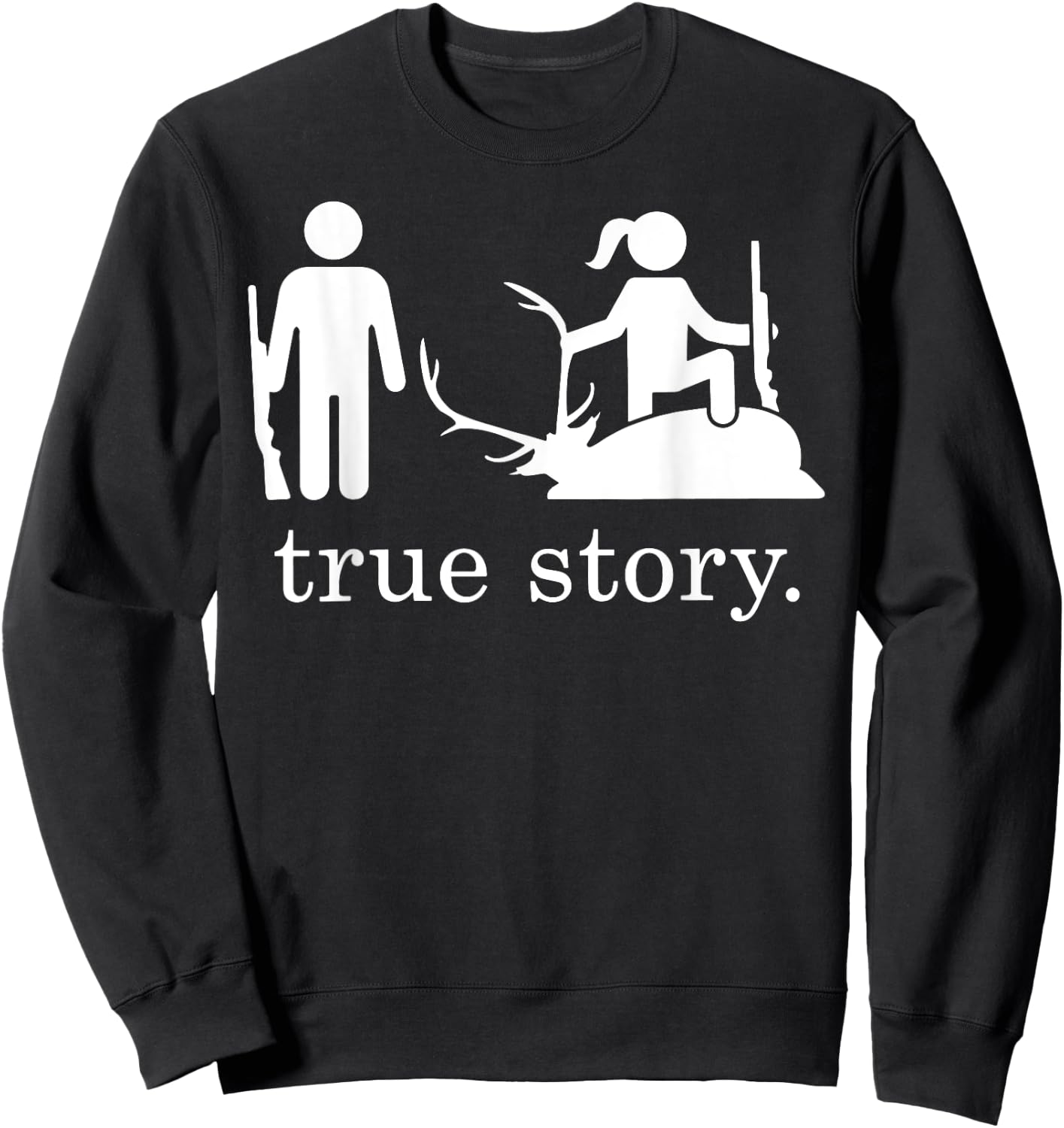 True Story Hunting Sweatshirt - Sweatshirt | Black