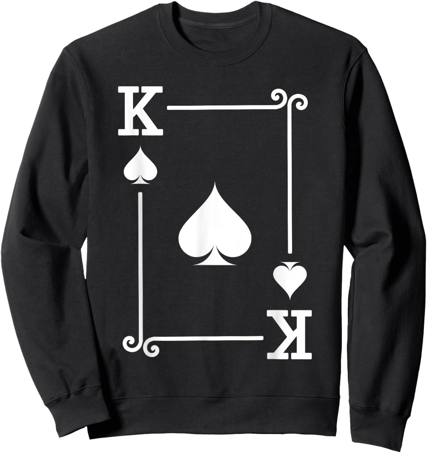 Playing Cards - Matching Spades Card Suits - King Card Sweatshirt - Sweatshirt | Black