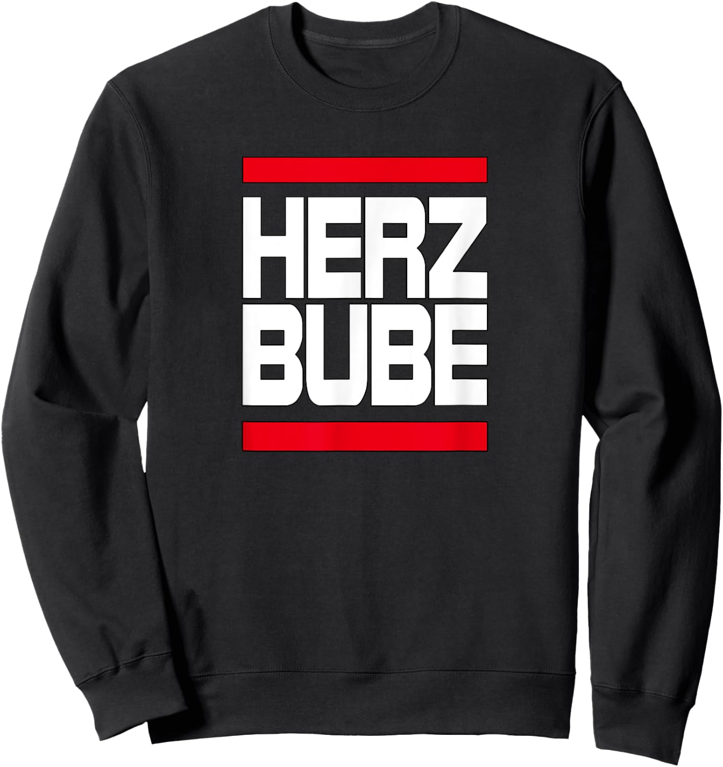 Herzbube with Hearts Nickname Treasure Love Couple, black Sweatshirt - Sweatshirt | Black