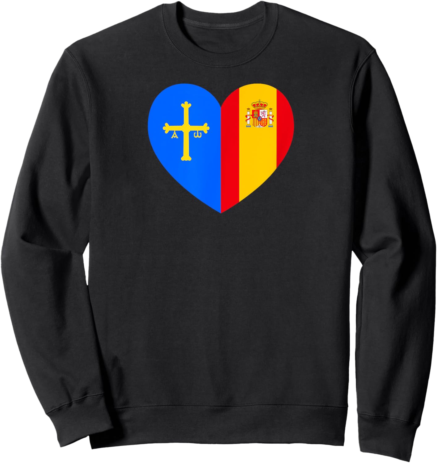 Asturias and Spain: United in Tradition and Pride Sweatshirt - Sweatshirt | Black