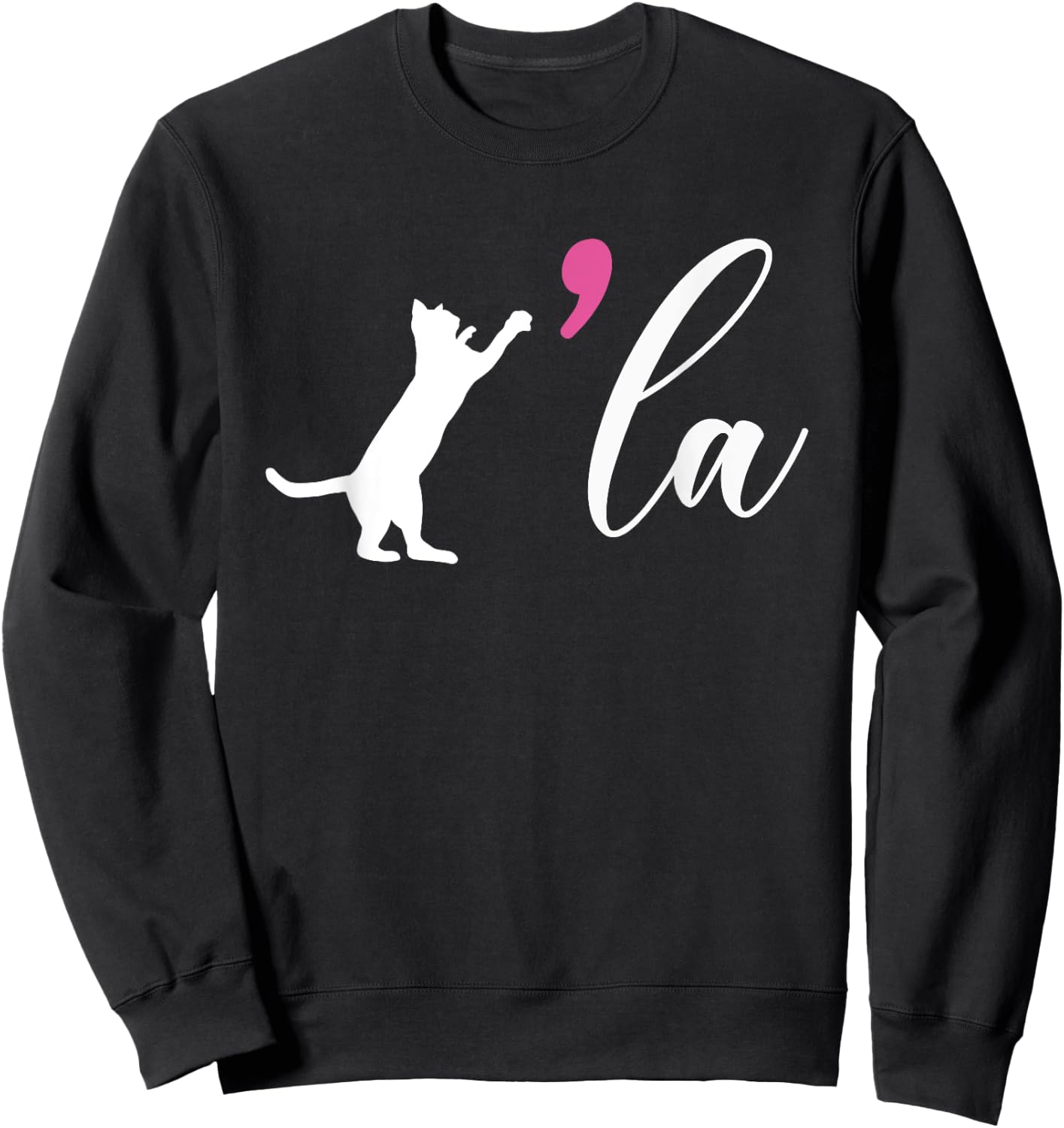 Cat Ladies For Kamala Harris For President 2024 Comma La Sweatshirt - Sweatshirt | Black