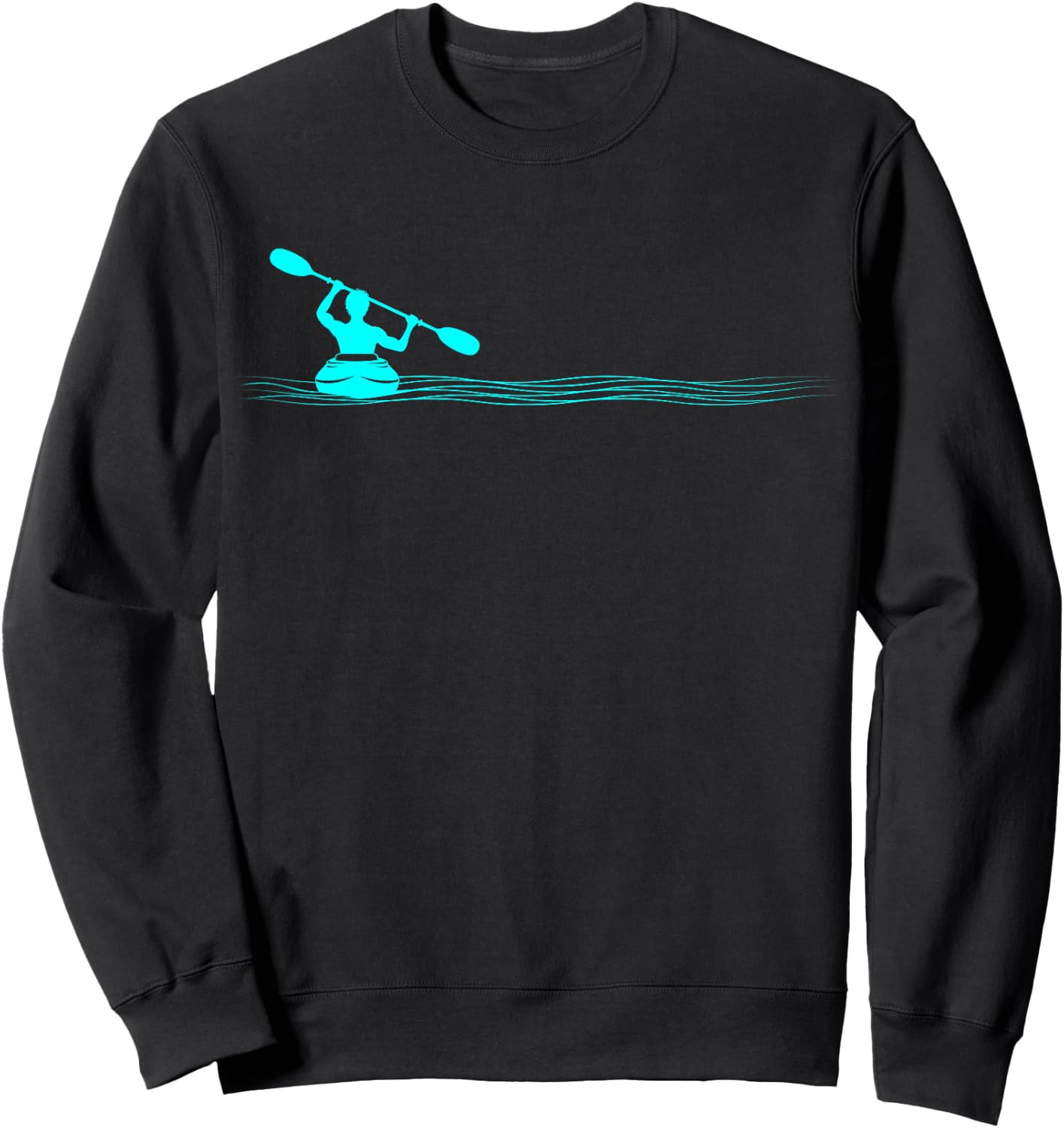 Kayak Driving Minimalist Kayaker , black, S Sweatshirt - Sweatshirt | Black
