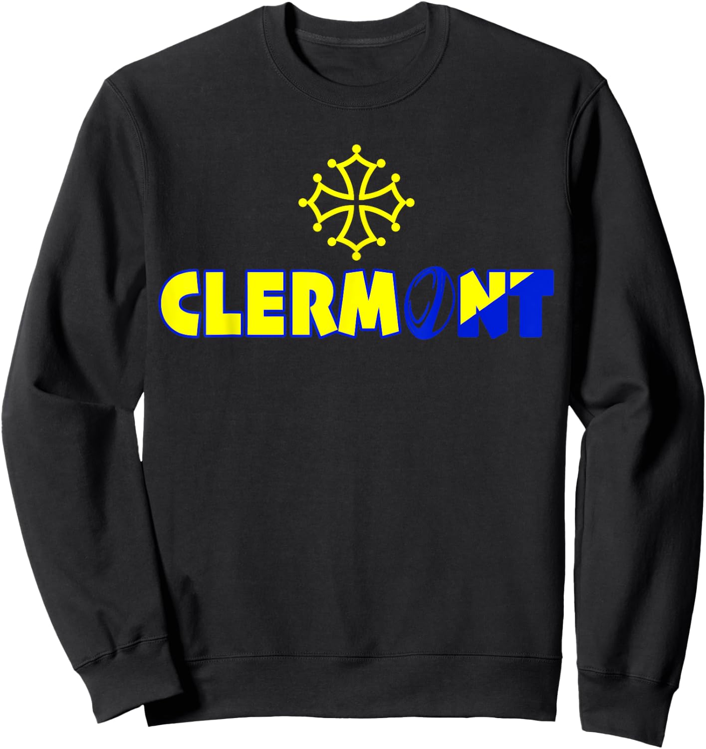 Pride Gift Rugby Clermont Supporter Player Yellow And Blue , Black, S Sweatshirt - Sweatshirt | Black