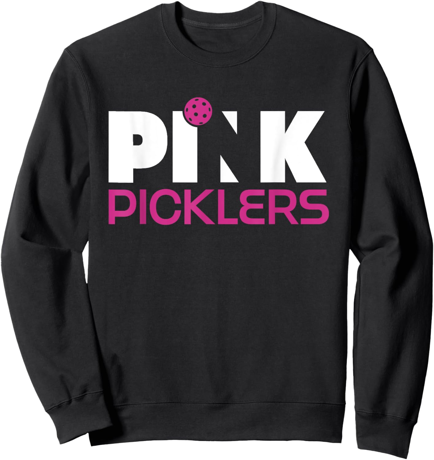 Pink Picklers Pickleball Breast Cancer Awareness Sweatshirt - Sweatshirt | Black