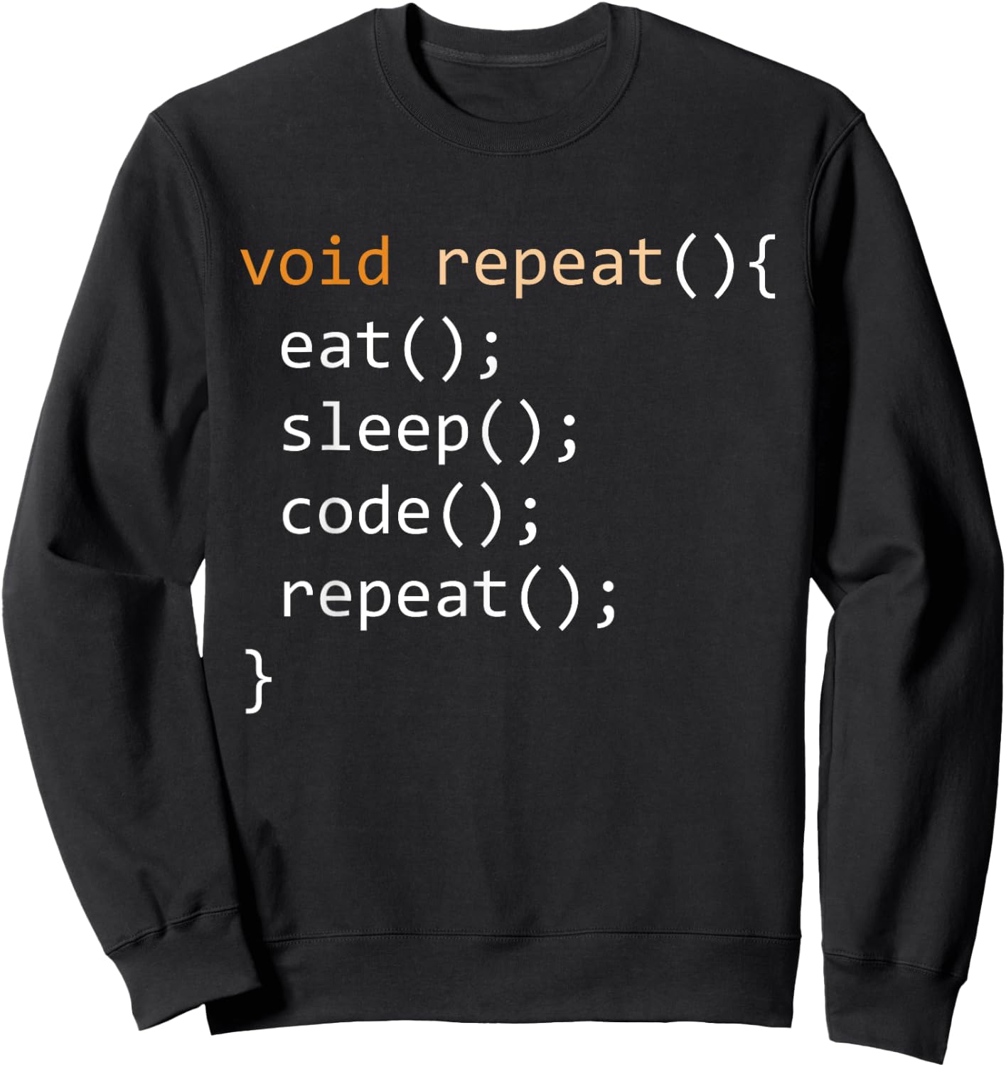 Funny Coding Shirt - Java Recursive Eat Code Sleep Repeat Sweatshirt - Sweatshirt | Black